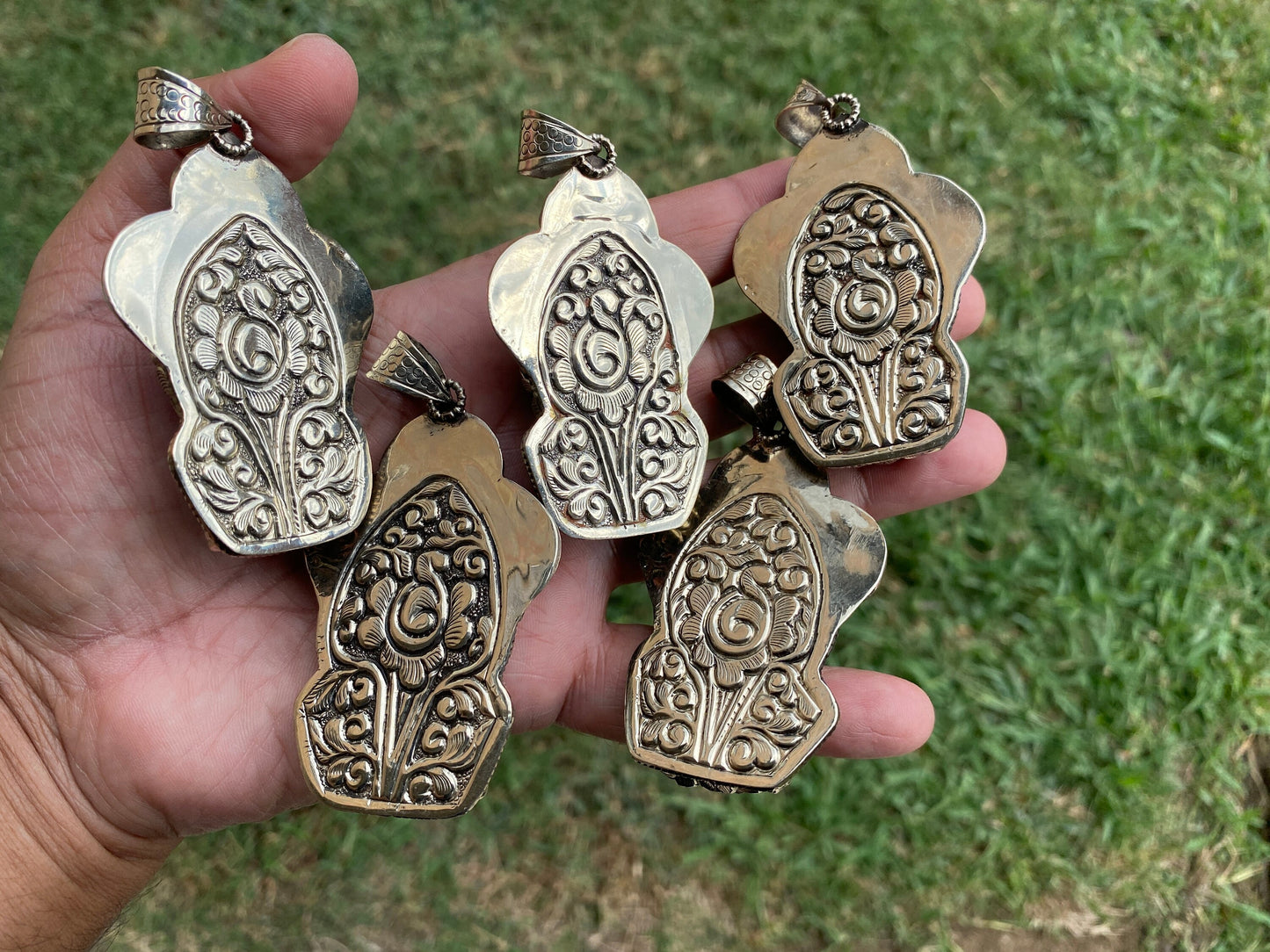 Carved Lord Ganesh Labradorite Pendant, Tibetan Silver Pendant, Deity Jewelry, Hindu Symbolism, Spiritual Accessory, Remover Of Obstacles