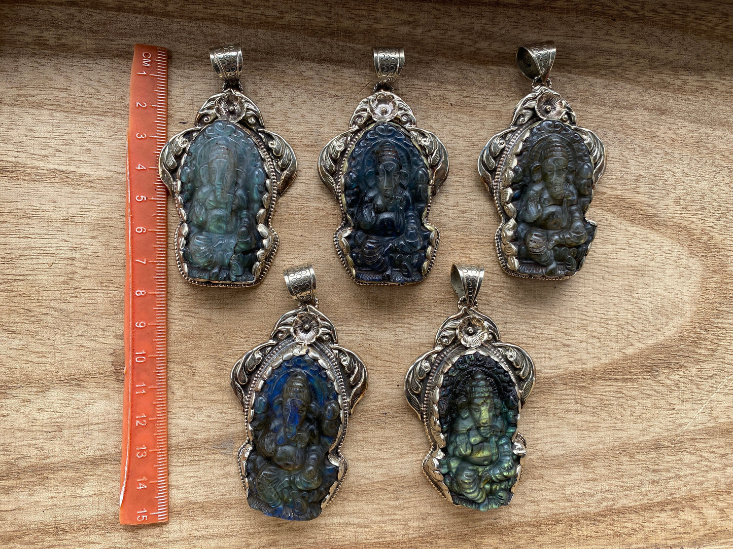 Carved Lord Ganesh Labradorite Pendant, Tibetan Silver Pendant, Deity Jewelry, Hindu Symbolism, Spiritual Accessory, Remover Of Obstacles