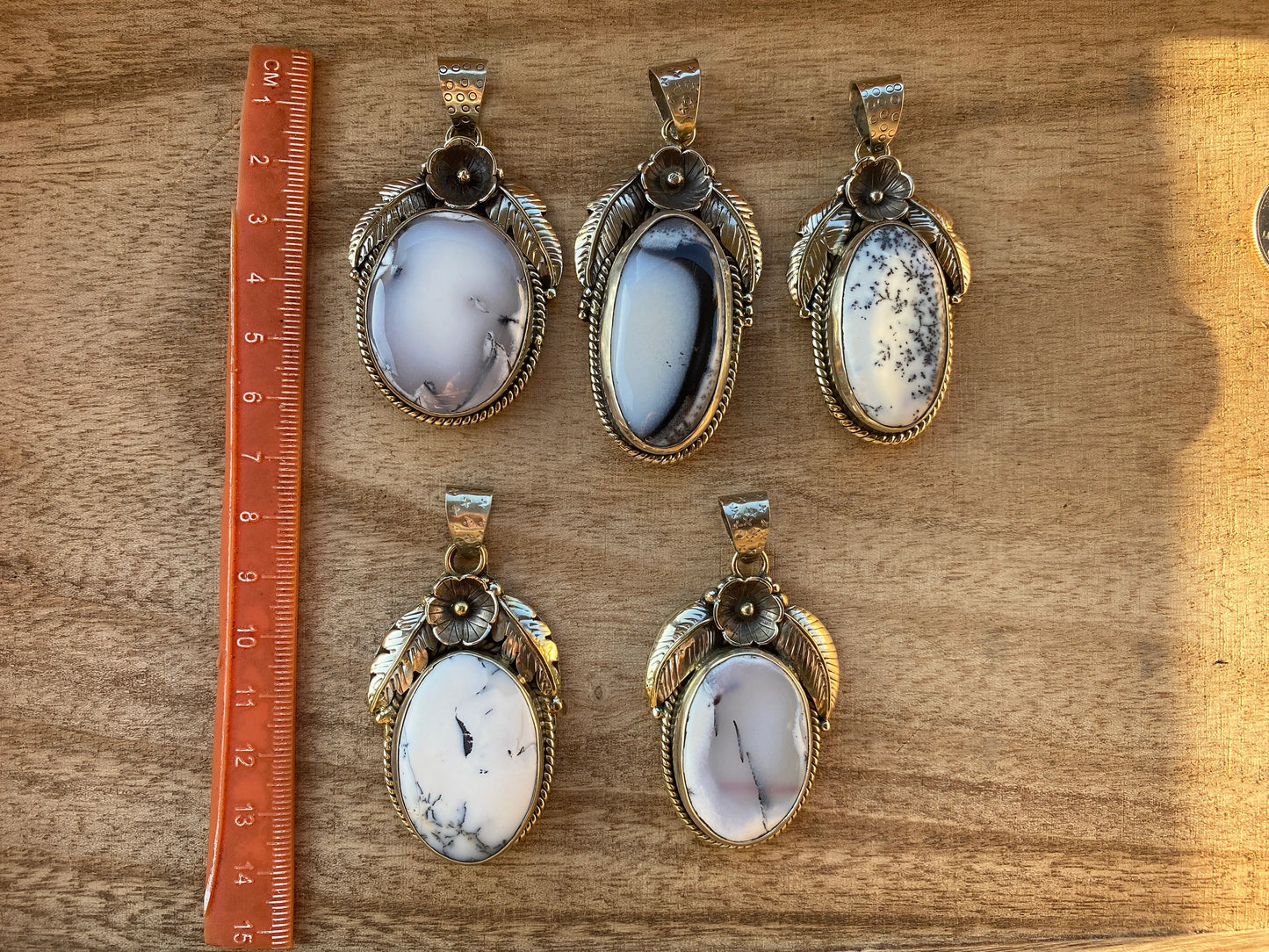 Dendritic Opal Agate Natural Gemstone, Tibetan Silver Pendant, Handcrafted Jewelry, Natural Stone Jewelry, Pendant for Necklace, Boho Chic