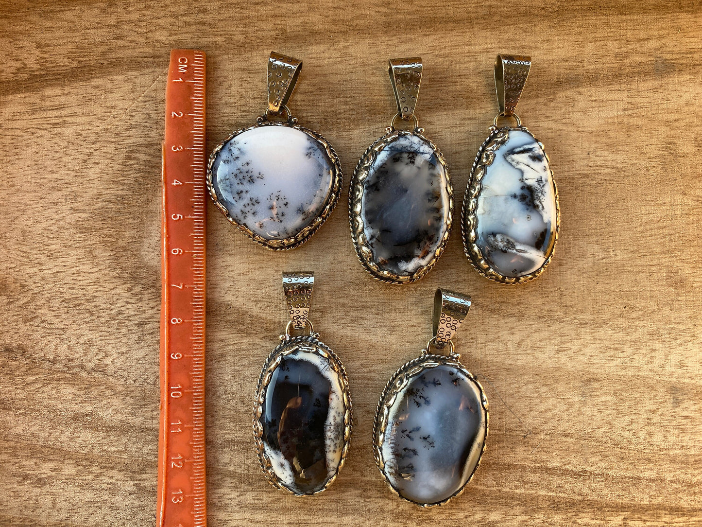 Dendritic Opal Agate Natural Gemstone, Tibetan Silver Pendant, Handcrafted Jewelry, Natural Stone Jewelry, Pendant for Necklace, Boho Chic