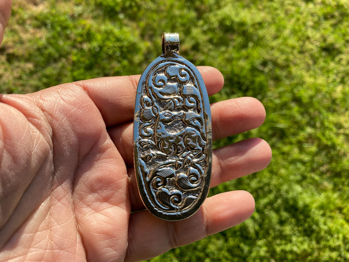Dorje Buffalo Bone Amulets, Tibetan Silver Pendants, Men or Women Jewelry, Himalayan Tribal Jewelry, Protector Amulet, Buddhist Jewelry