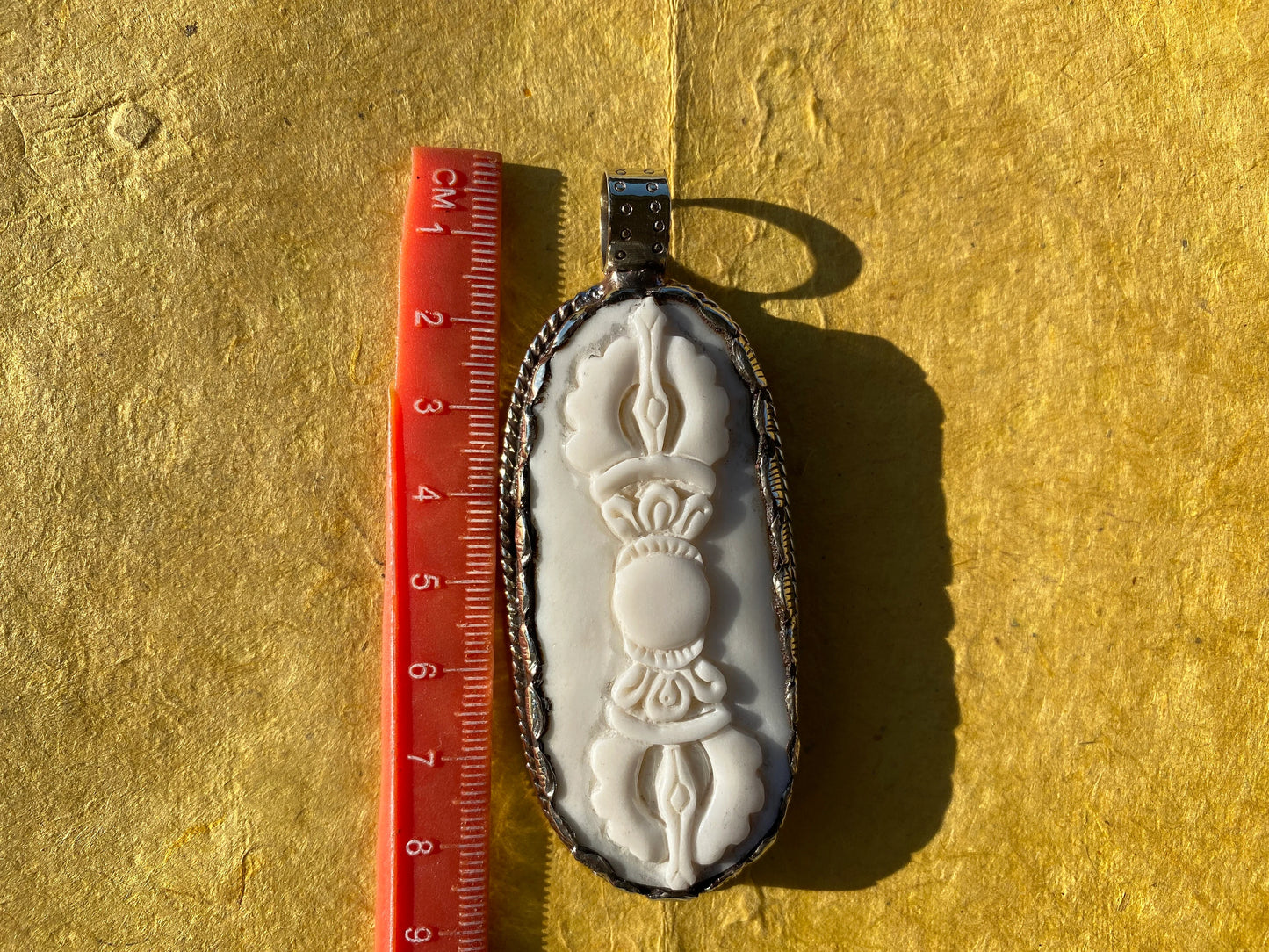 Dorje Buffalo Bone Amulets, Tibetan Silver Pendants, Men or Women Jewelry, Himalayan Tribal Jewelry, Protector Amulet, Buddhist Jewelry