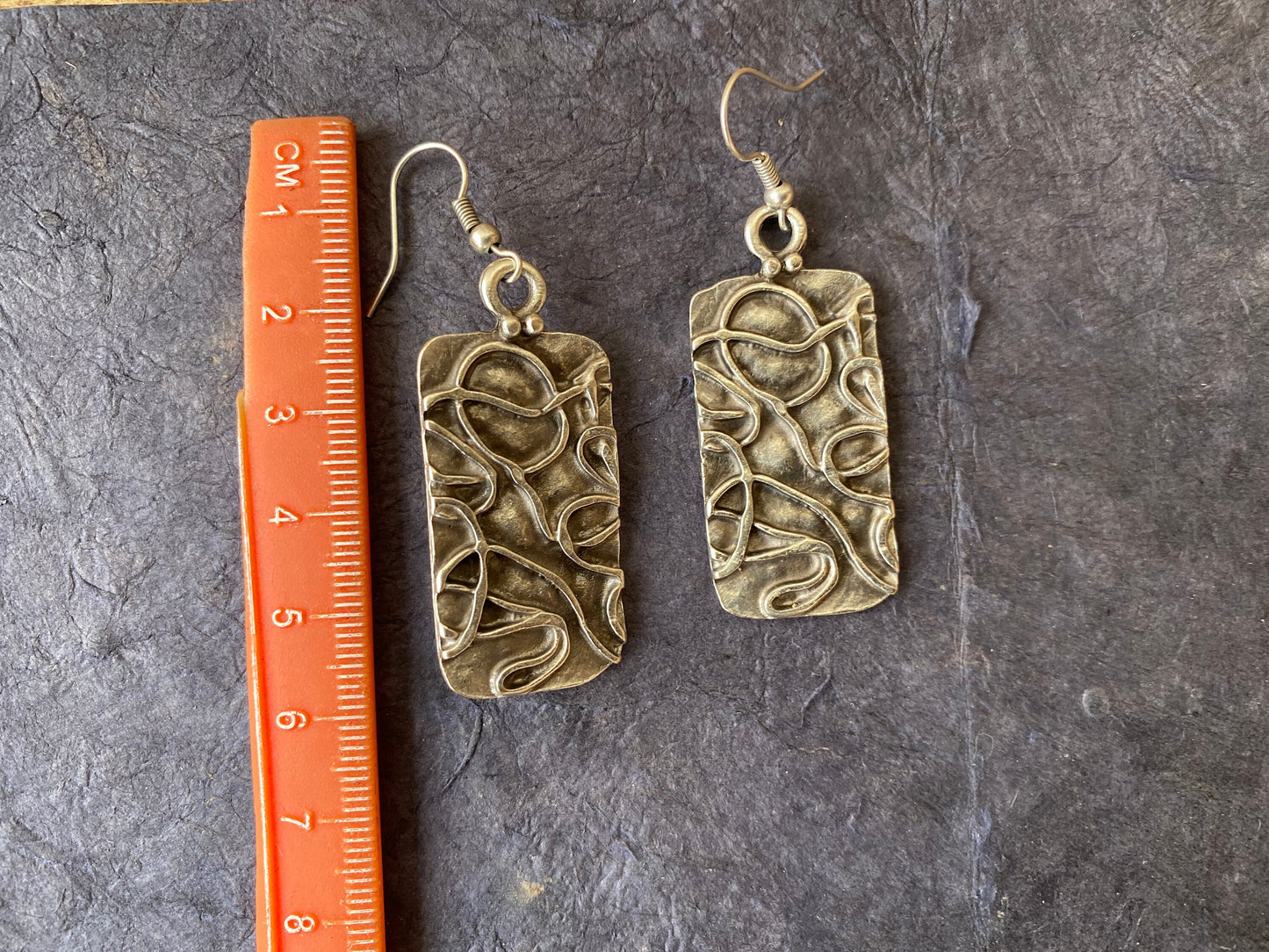 Egyptian Style Elegant Brushed Silver Plated Lead & Nickel Free Turkish Design Earrings, Dangle Earring, Ancient Gypsy Earring, Light Weight