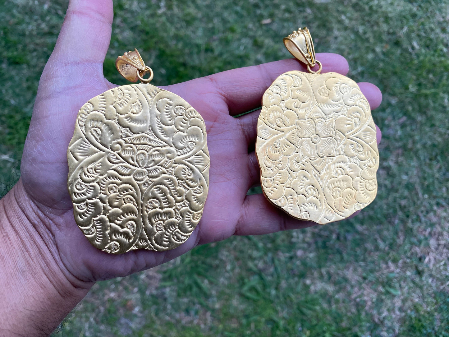Chrysocolla Natural Stone, Non Tarnish Brushed Gold Overlay, Elegant Jewelry, Luxury Pendant, Unique Stone Statement Piece, Jewelry Gift