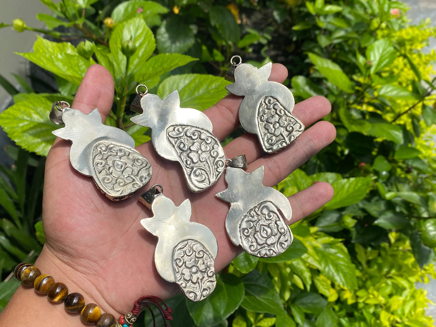 Embrace your love for Nature with our Handmade Turquoise Pendant with Raw Lapis Stone & Tibetan Silver, Unisex Pendant, Daily wear piece.