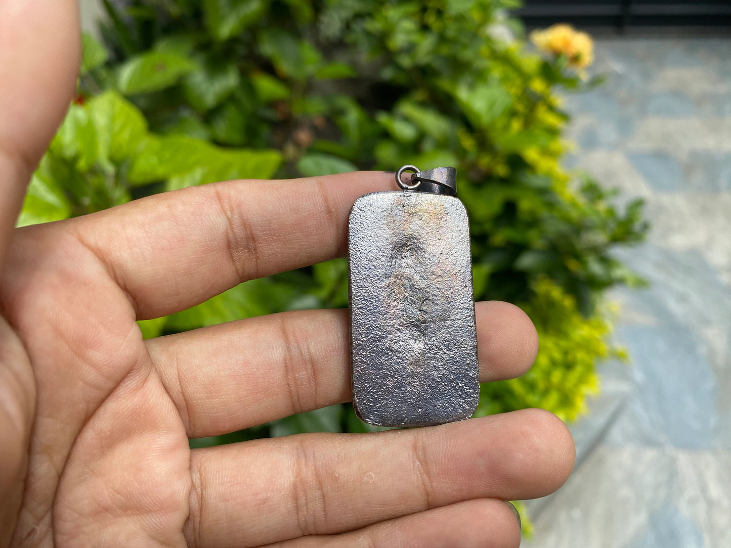 Feminine Energy: Goddess Kali Engraved in Silver Overlay pendant, Brass Pendant, Mystical Power, Mythical Strength, Spiritual Jewelry