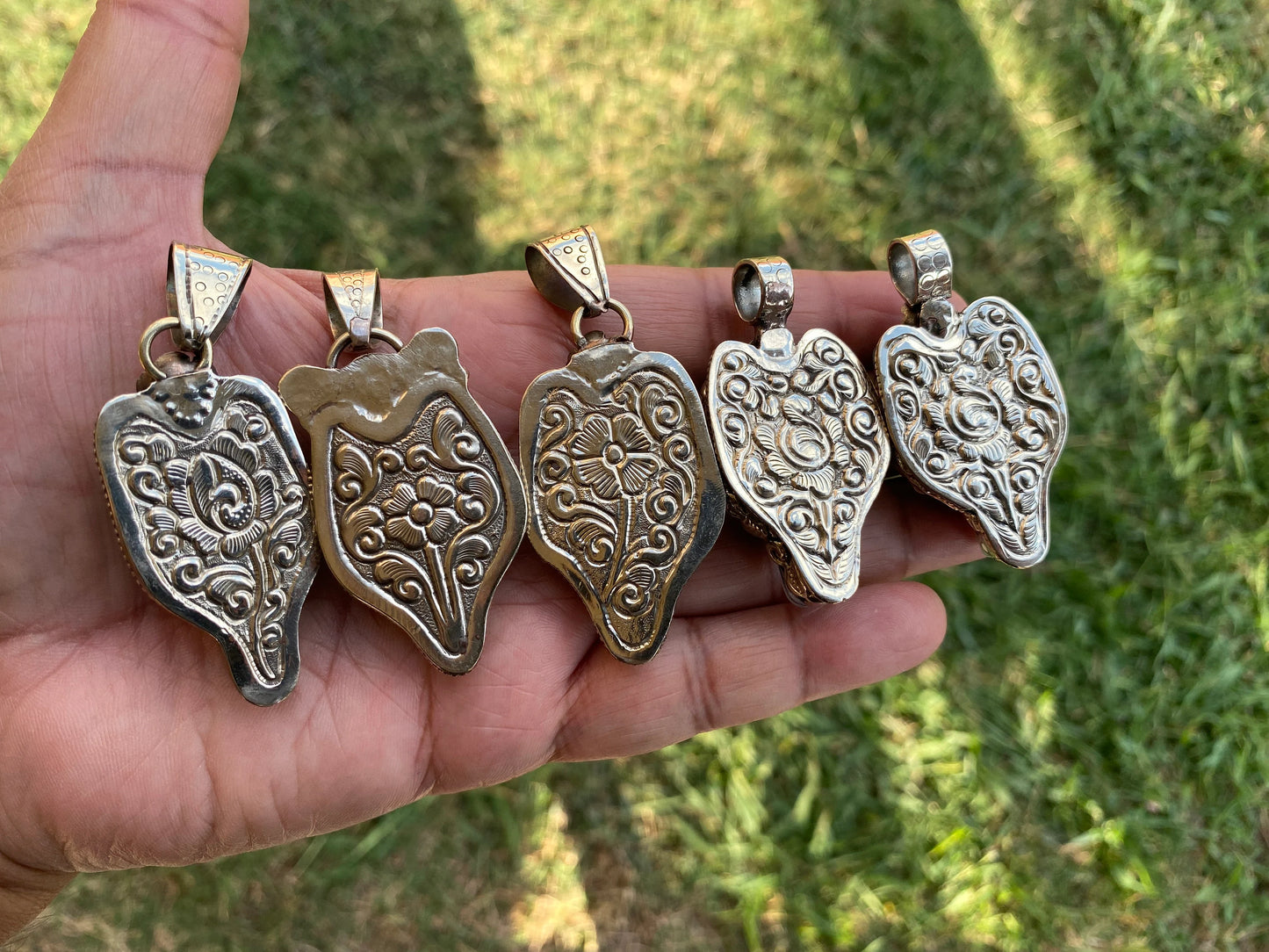 Fox Hand carved Jasper Tibetan Silver Pendant, Ethnic Jewelry, Jewelry Making, Necklace Pendant, Birthstone, Energy Stone Pendant
