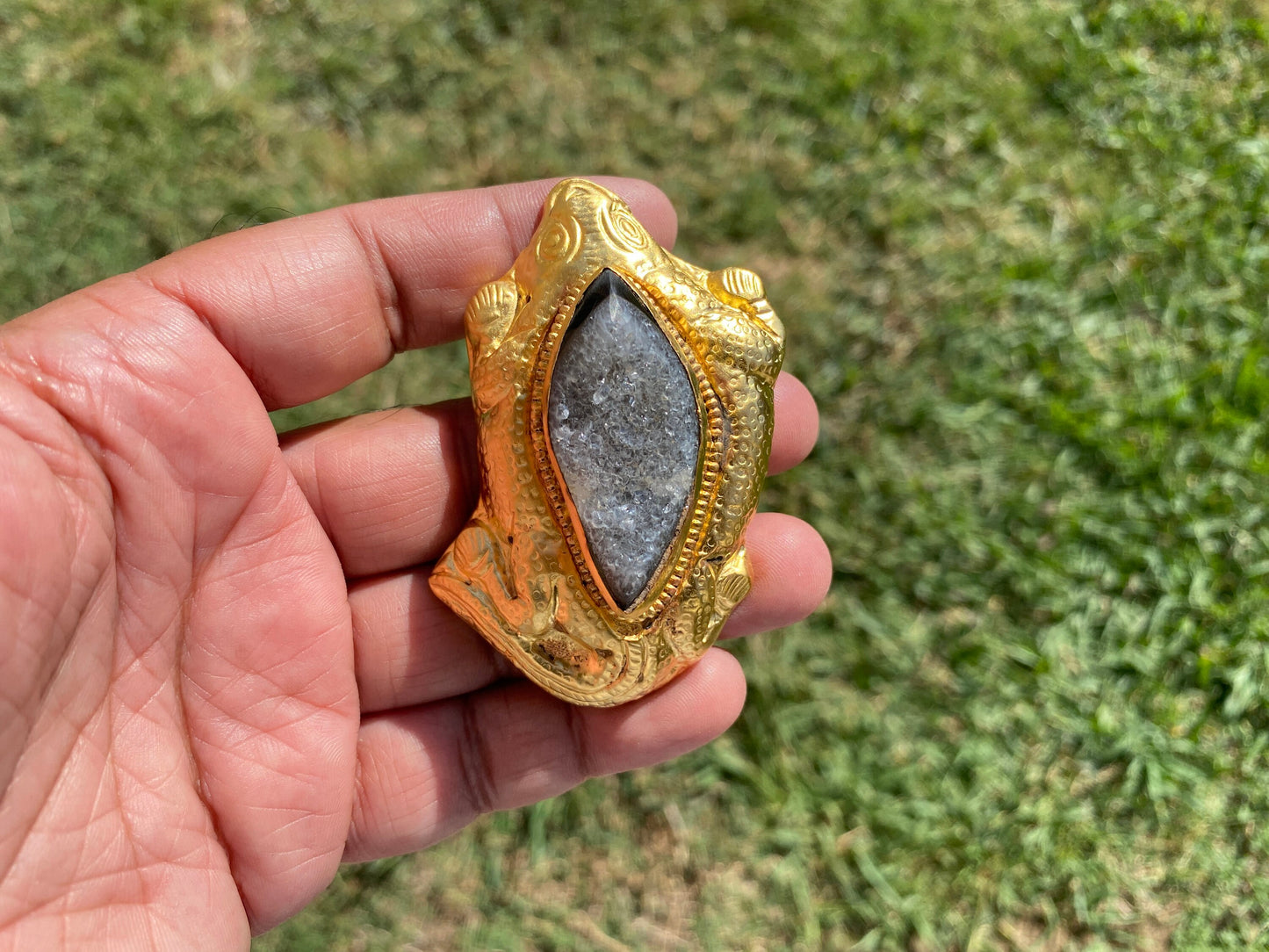 Gold Overlay Druzy Agate Pendant, Natural Stone Elegance, Healing Jewelry, Premium Jewelry, Fashion Statement, Elegant Gifts, Power Stone
