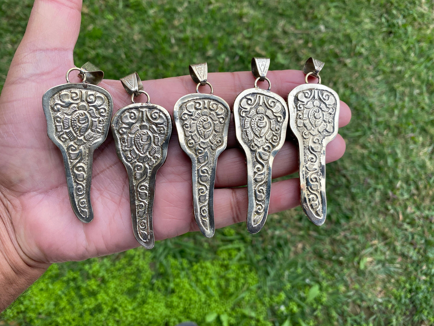 Guitar-shaped Jewelry, Natural Stone Bumblebee Jasper Tibetan Silver Pendant, Music Jewelry, Musician Gift, Guitar Jewelry, Boho Style