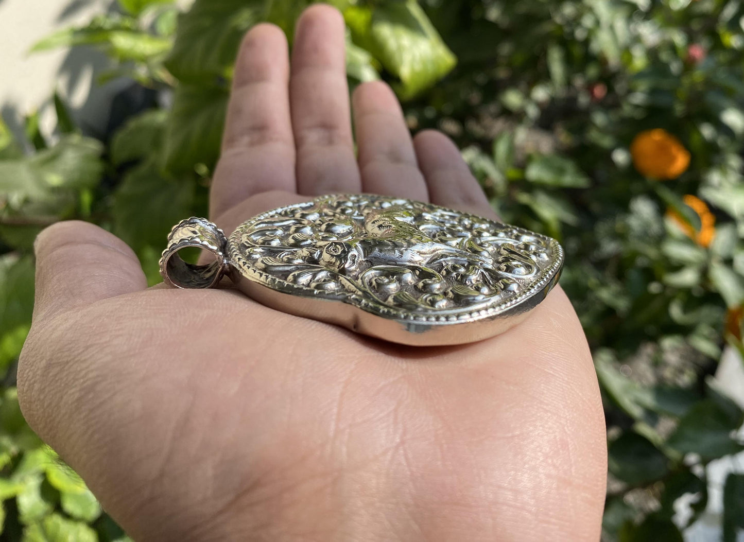 Hand-Carved Deer Pendant in Tibetan Silver | Unique Nature-Inspired Boho Necklace, Unisex Animal Lover's Jewelry, Spiritual Healing Pendant
