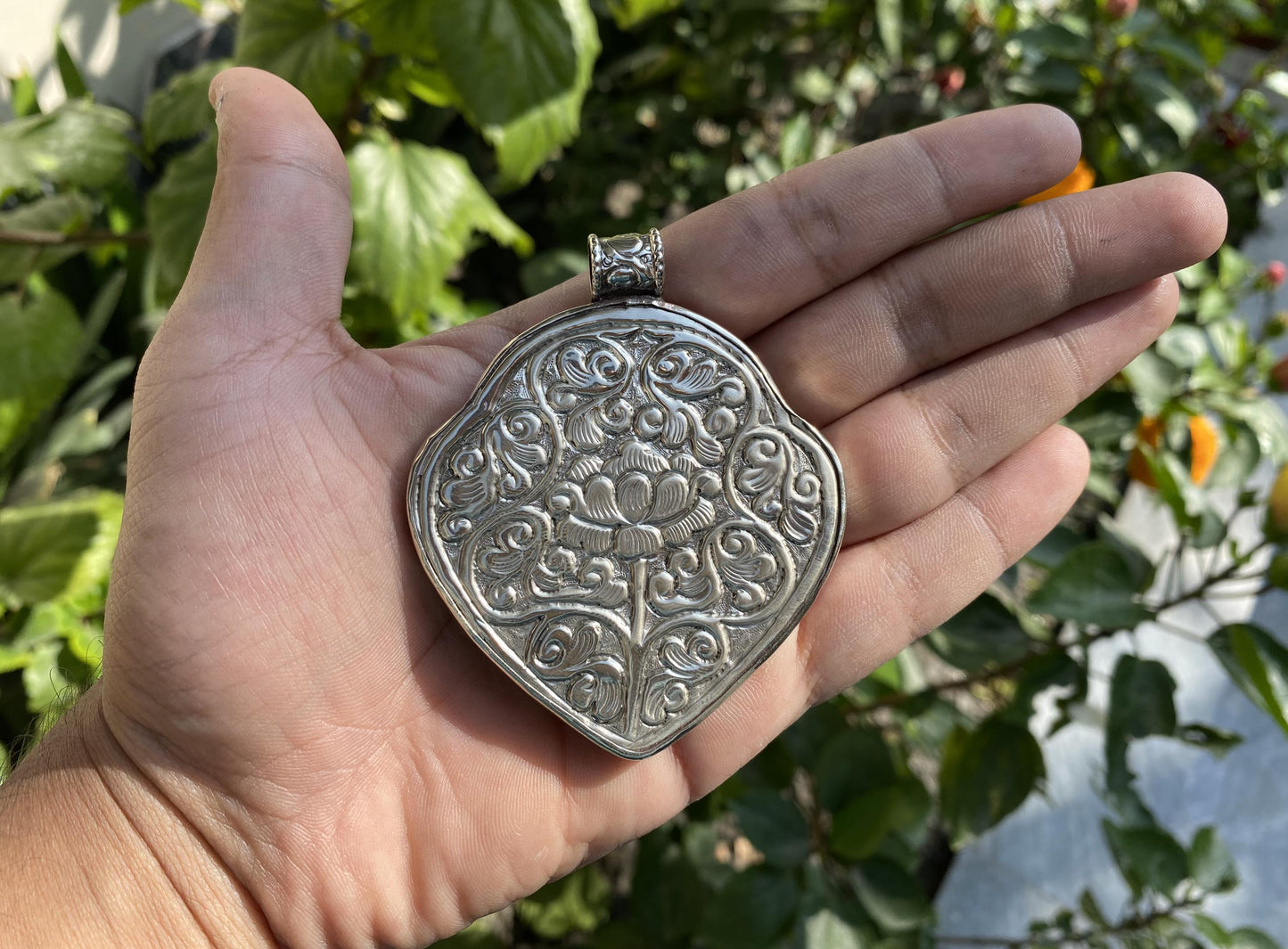 Hand-Carved Deer Pendant in Tibetan Silver | Unique Nature-Inspired Boho Necklace, Unisex Animal Lover's Jewelry, Spiritual Healing Pendant