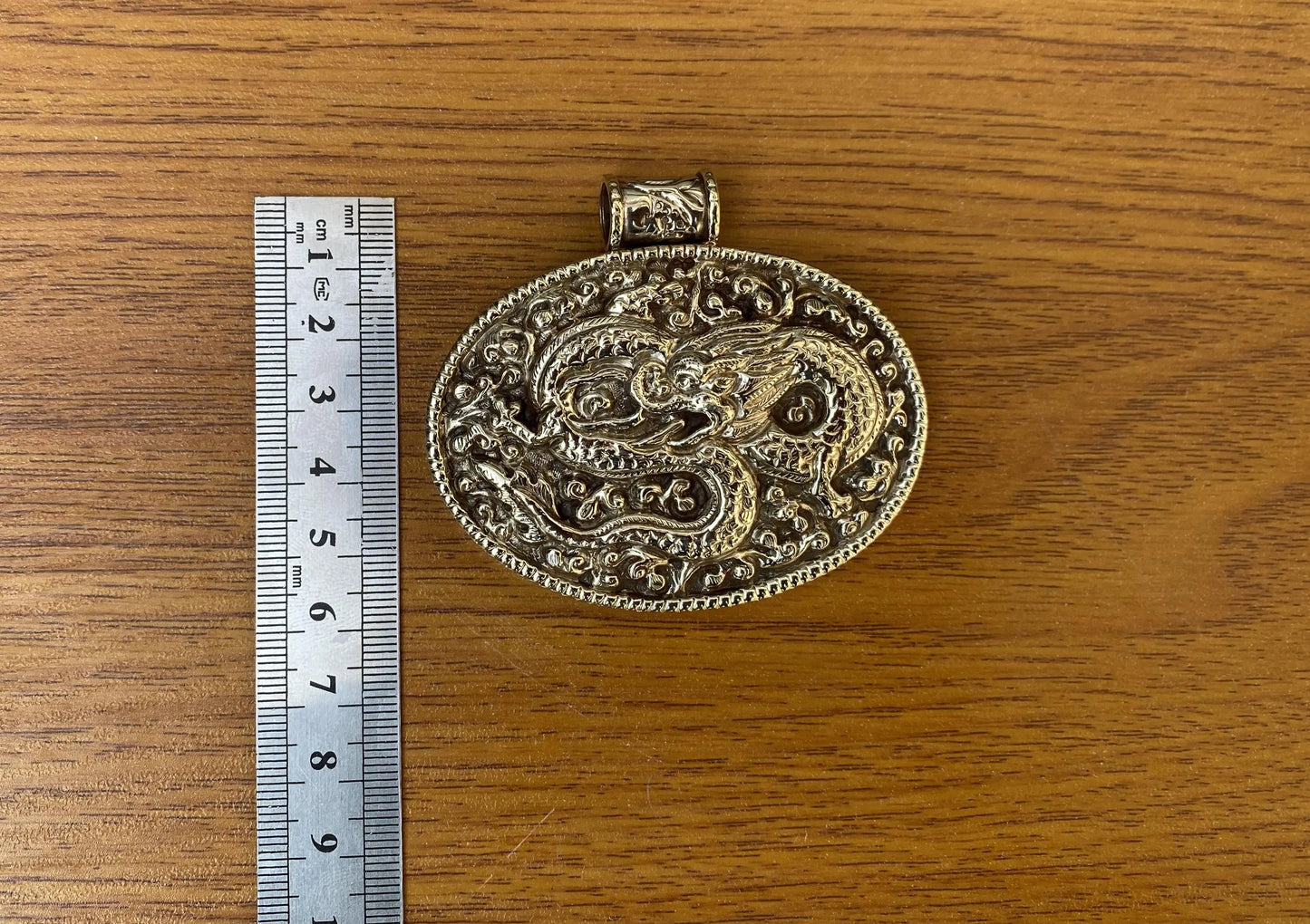 Hand-Carved Dragon Pendant in Tibetan Silver | Intricate Bohemian Pendant for Necklace, Nature-Inspired Jewelry, Pendant for Women & Men