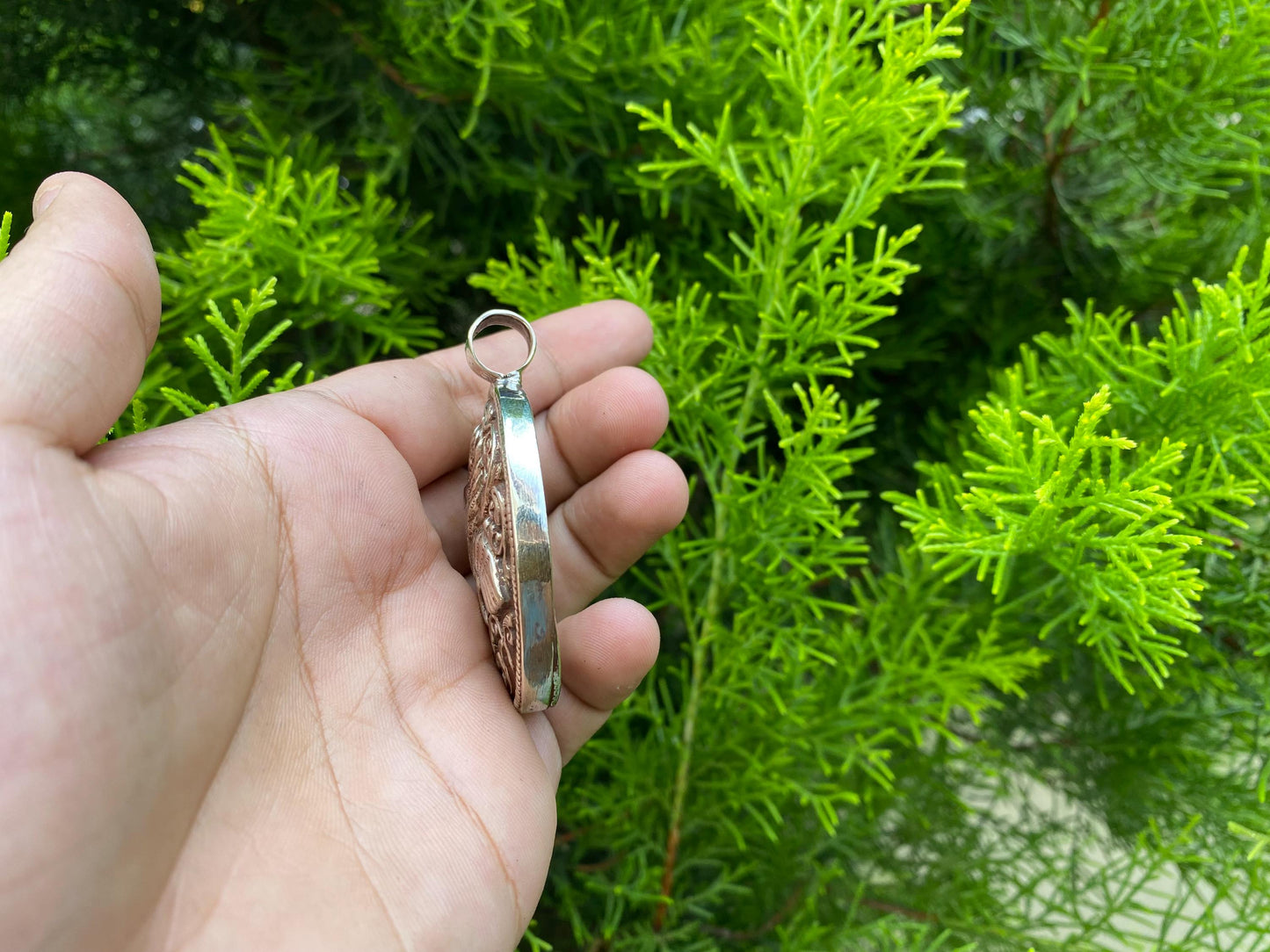 Hand-carved Pheonix Pendant in Tibetan Silver | Unique Ethnic Bohemian Necklace Charm for Men & Women, Spiritual Jewelry from Nepal
