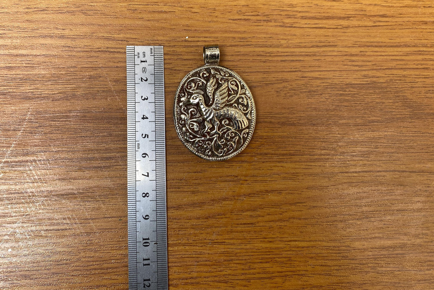 Hand-carved Pheonix Pendant in Tibetan Silver | Unique Ethnic Bohemian Necklace Charm for Men & Women, Spiritual Jewelry from Nepal