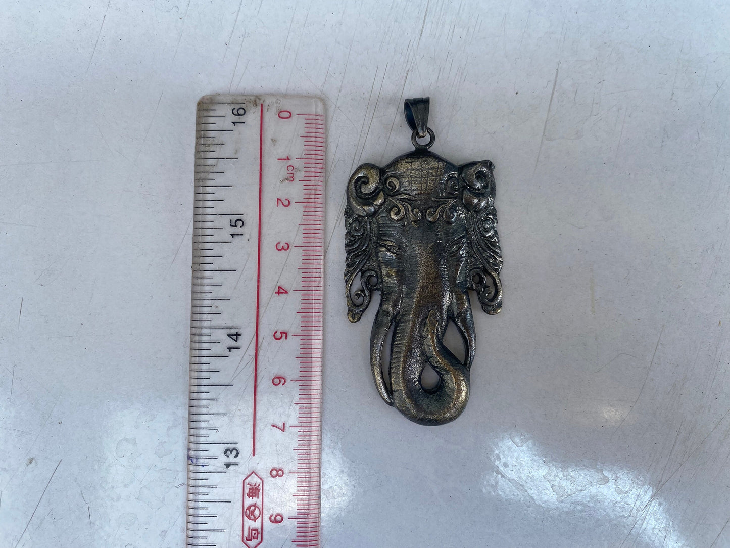 Hand Carved Big Elephant Head Silver Overlay Pendant, Elephant Pendant, Animal Lover Jewelry, Unisex Jewelry, Daily Wear.