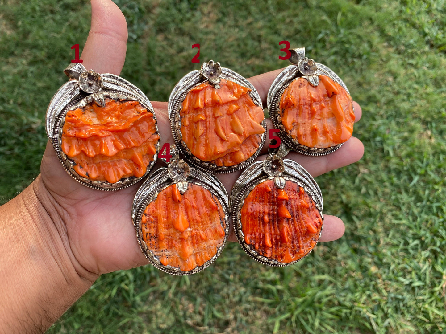 Handcrafted Large Spiny Oyster Tibetan Silver Pendant, Nature Crafted, Desert Sea Gem, Oceanic Ornament, Ocean Jewel, Ocean Inspired Jewelry