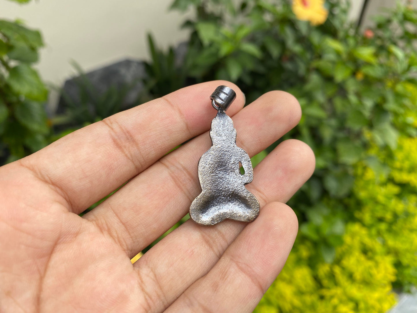 Handcrafted Silver Overlay Buddha Pendant, Sacred Buddhist Symbol, Peaceful and Tranquil Pendant, Pendant for Positivity, Healing Pendant