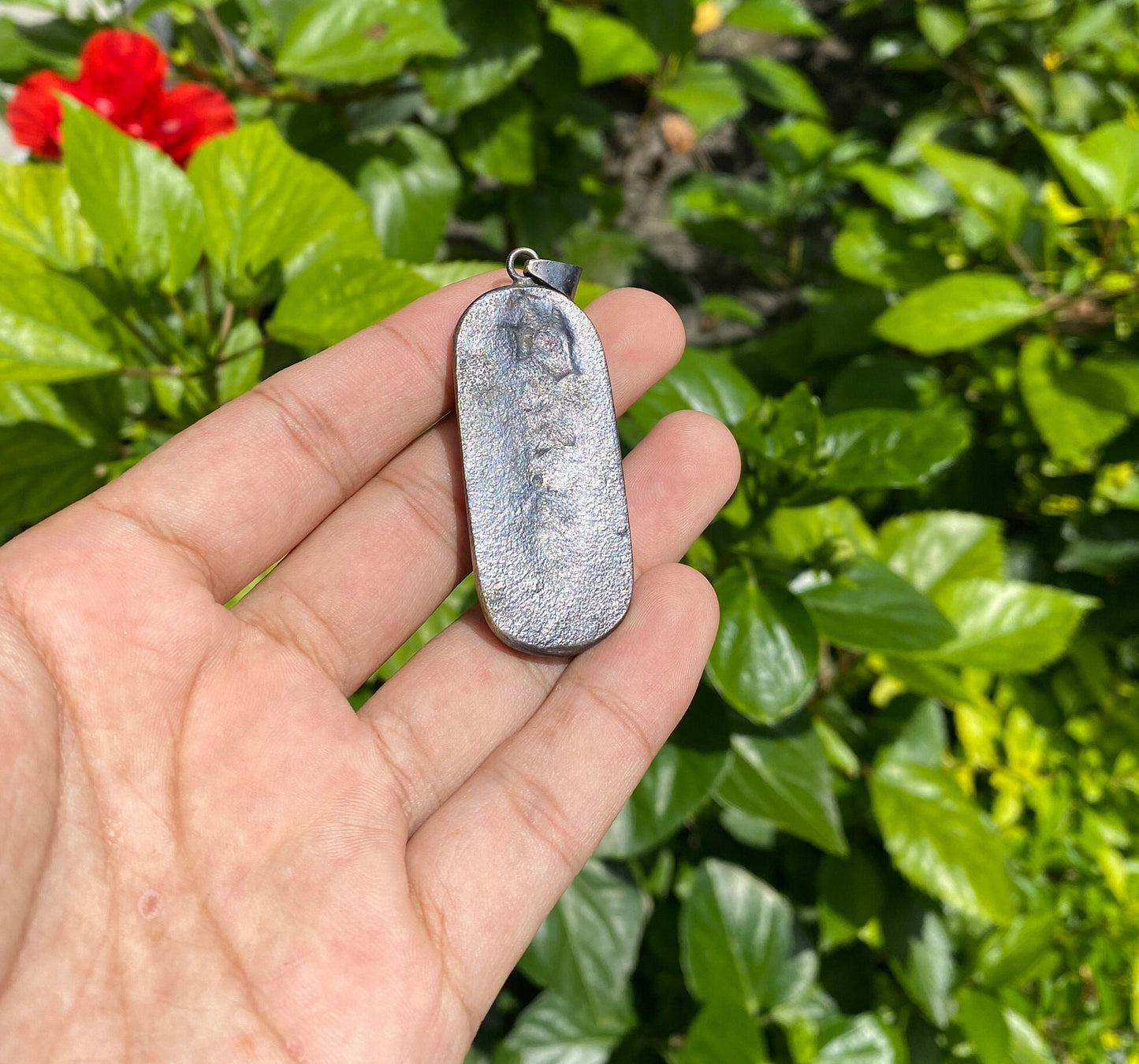 Handcrafted Silver Overlay OM Pendant, Spiritual Pendant, Unique Pendant, Unisex Jewelry, Hinduism Inspired Pendant, Mystical Strength.