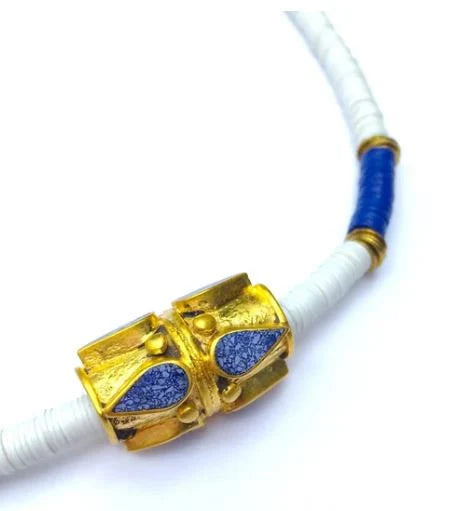 High Quality 18K Non Tarnish Brushed Gold Overlay Over Brass Tibetan Focal Beads, Turquoise, Lapis, Coral or Inlay, Tibetan Designs