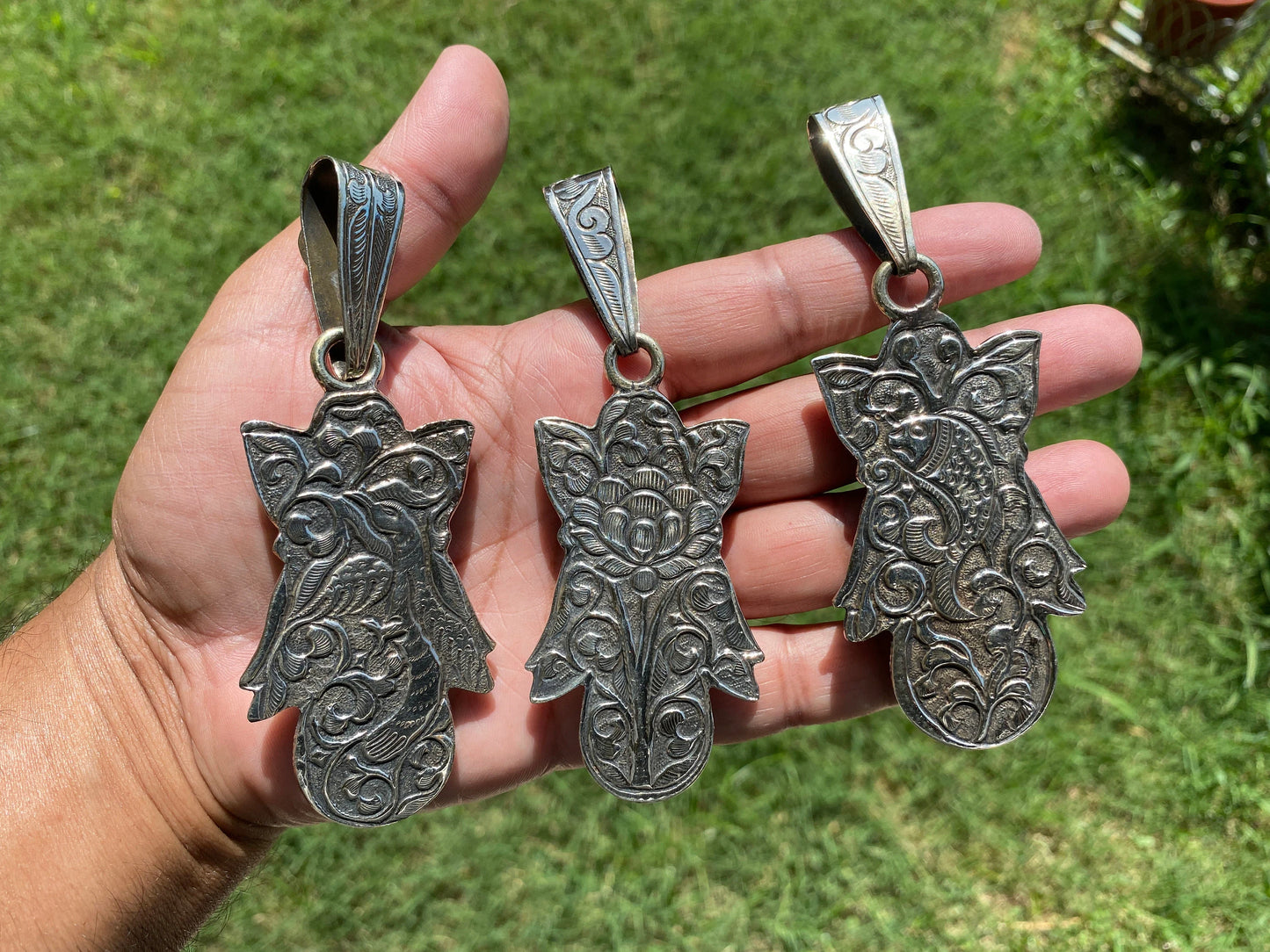 Labradorite Large Tibetan Silver Pendant,Natural Stone, Smoky Topaz Gemstone,Tibetan Jewelry From Nepal, Ethnic Jewelry,Pendant for Necklace