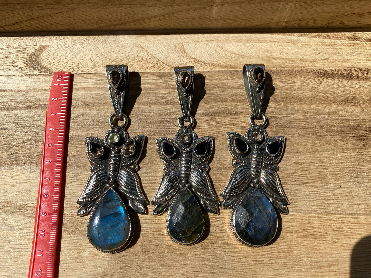 Labradorite Large Tibetan Silver Pendant,Natural Stone, Smoky Topaz Gemstone,Tibetan Jewelry From Nepal, Ethnic Jewelry,Pendant for Necklace