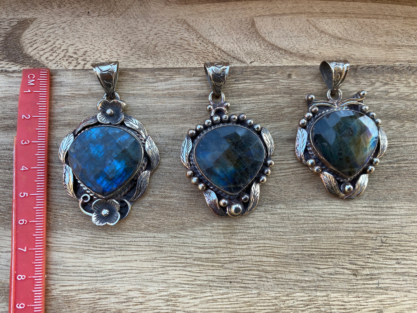 Labradorite Natural Stone Tibatan Silver Pendant, Anxiety Relief Pendant, Ethnic Handmade Jewelry, Necklace Pendant, Healing Crystal Pendant