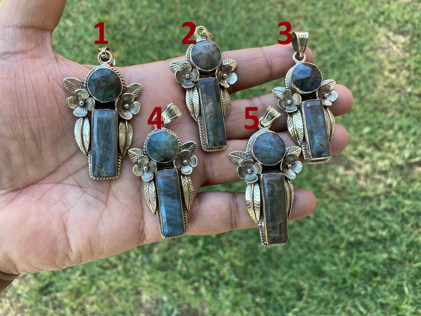 Labradorite Natural Stone Tibetan Silver Pendant,Throat Chakra, Natural Gemstone Jewelry, Birthstone Jewelry, Birthday Gift,