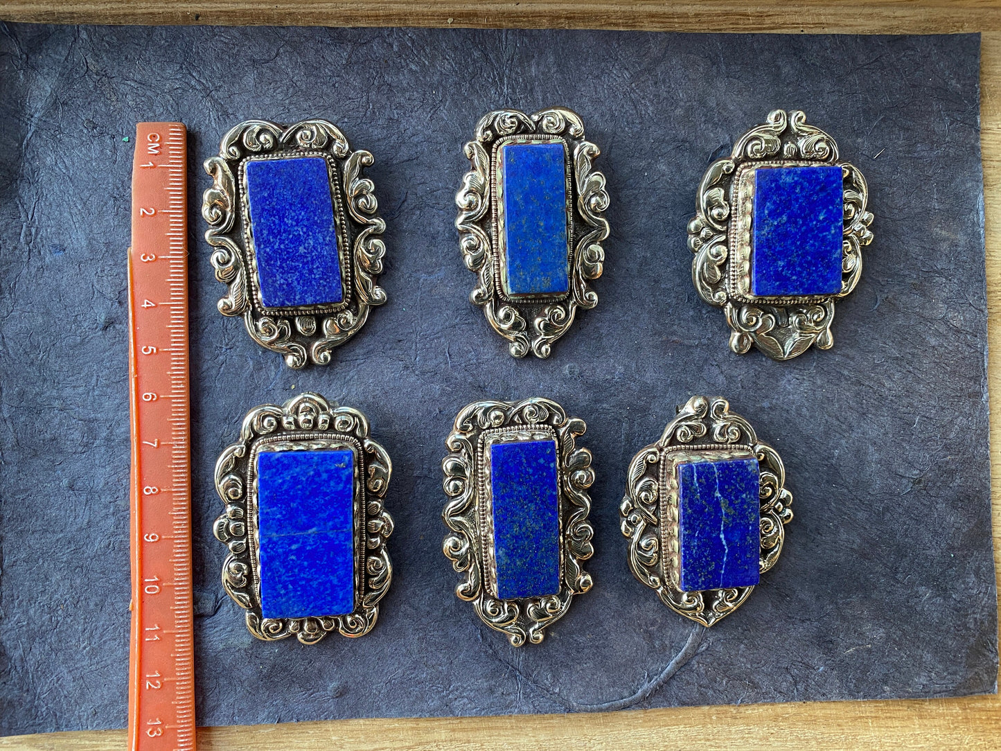 Lapis Lazuli Natural Stone Tibetan Silver Pendant, Ethnic Tibetan Pendant, Tribal Jewelry, Handmade Jewelry from Nepal
