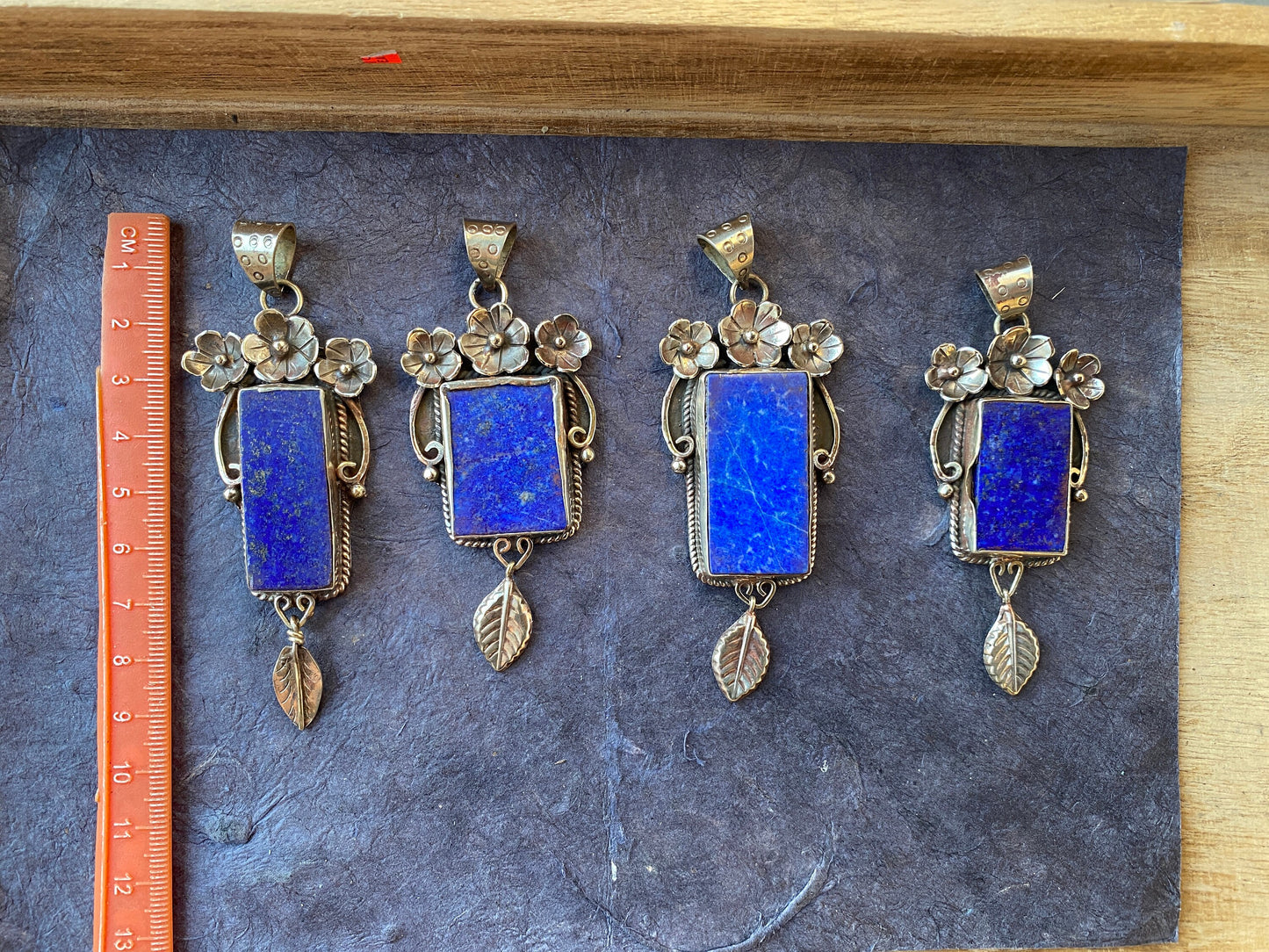 Lapis Lazuli Natural Stone Tibetan Silver Pendant, Healing Blue Crystal, Tibetan Pendant, Tribal Jewelry, Handmade Jewelry from Nepal, Boho