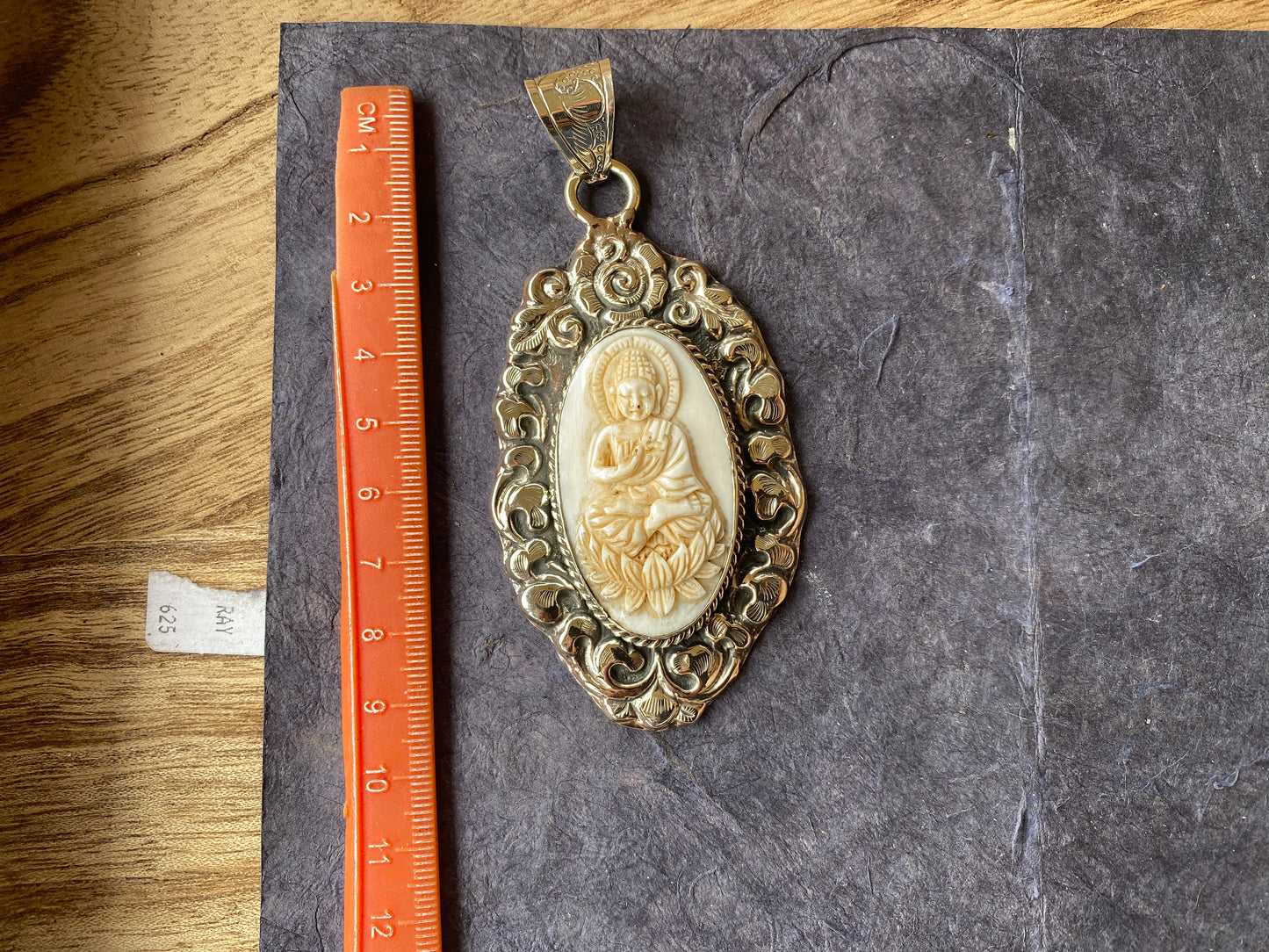 Large Hand carved Meditating Buddha Buffalo Bone Tibetan Silver Pendant, Healing Yoga Jewelry, Tranquility Pendant, Pendant for Men or Women