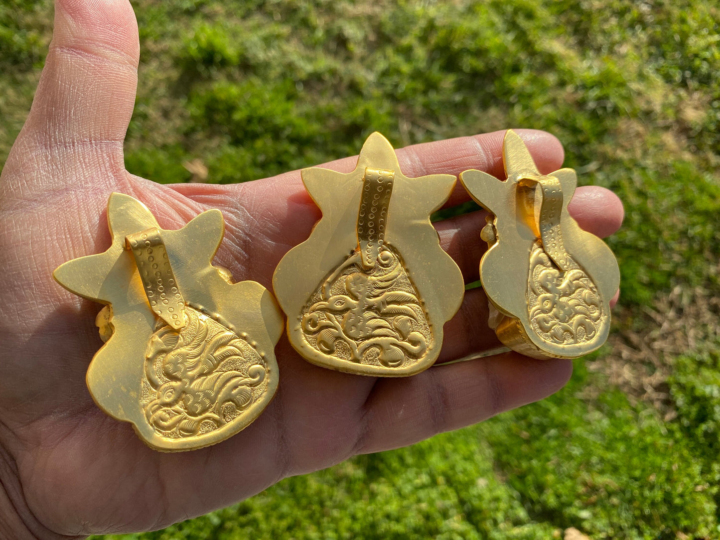 Large Natural Abalone Shell 18K Brushed Gold Overlay Pendant for Necklace, Non Tarnish Jewelry, Abalone Shell Jewelry, Sea Shell Jewelry