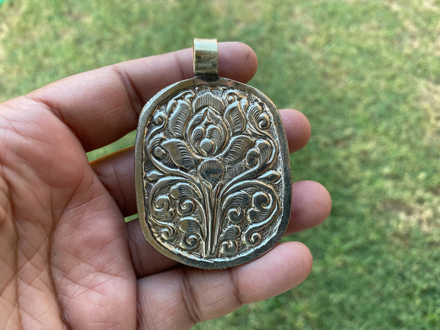 Large Obsidian Aries Zodiac Tibetan Silver Pendant, Unisex Zodiac Jewelry, Carved Stone Necklace Pendant, Astrology Pendant, Gift For Mom
