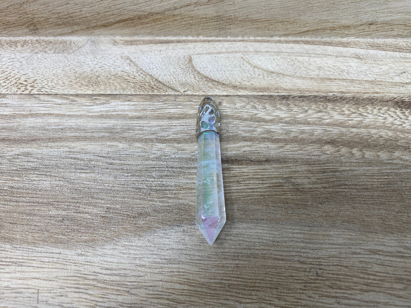 Large Pointed Natural Gemstones Pendant, Tibetan Silver, Crystal/Lapis or Amethyst Natural Stone, Pendant for Necklace,Healing Stones, Yoga