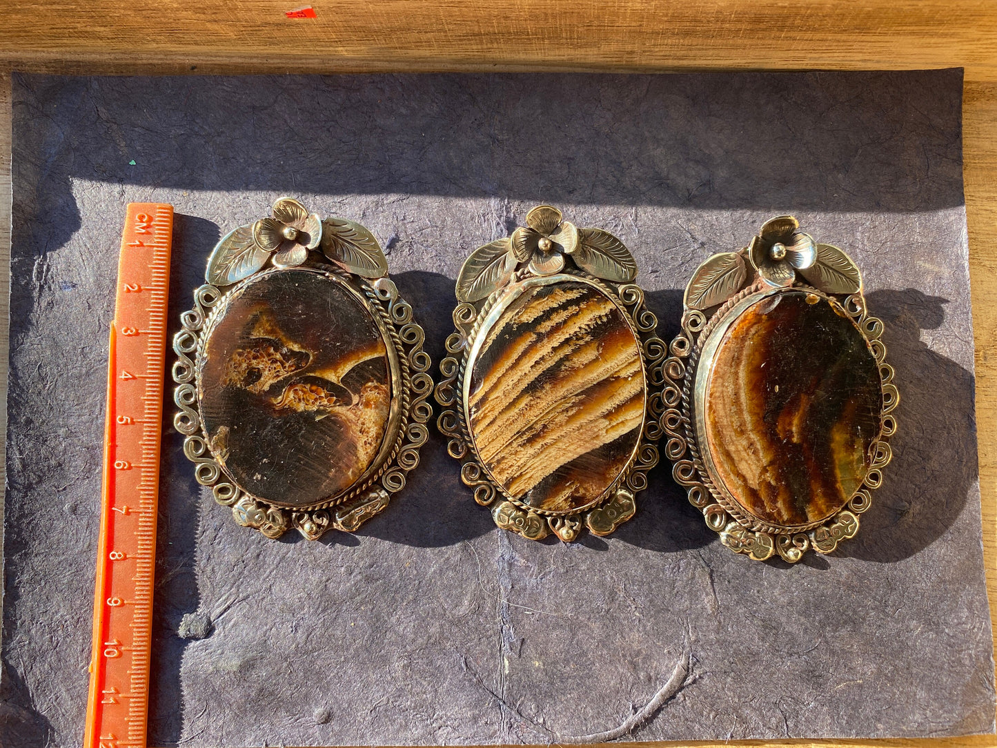Large Raw Fossilized Baltic Amber Tibetan Silver Pendant, Healing Amber, Amber Jewelry, Rough Amber, Metaphysical Stone, Boho Jewelry