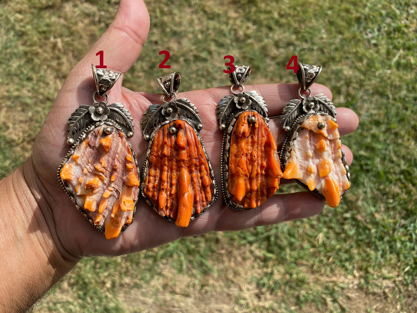 Large Raw Spiny Oyster Tibetan Silver Pendant, Nature Crafted, Desert Sea Gem, Oceanic Ornament, Ocean Jewel, Ocean Inspired Jewelry
