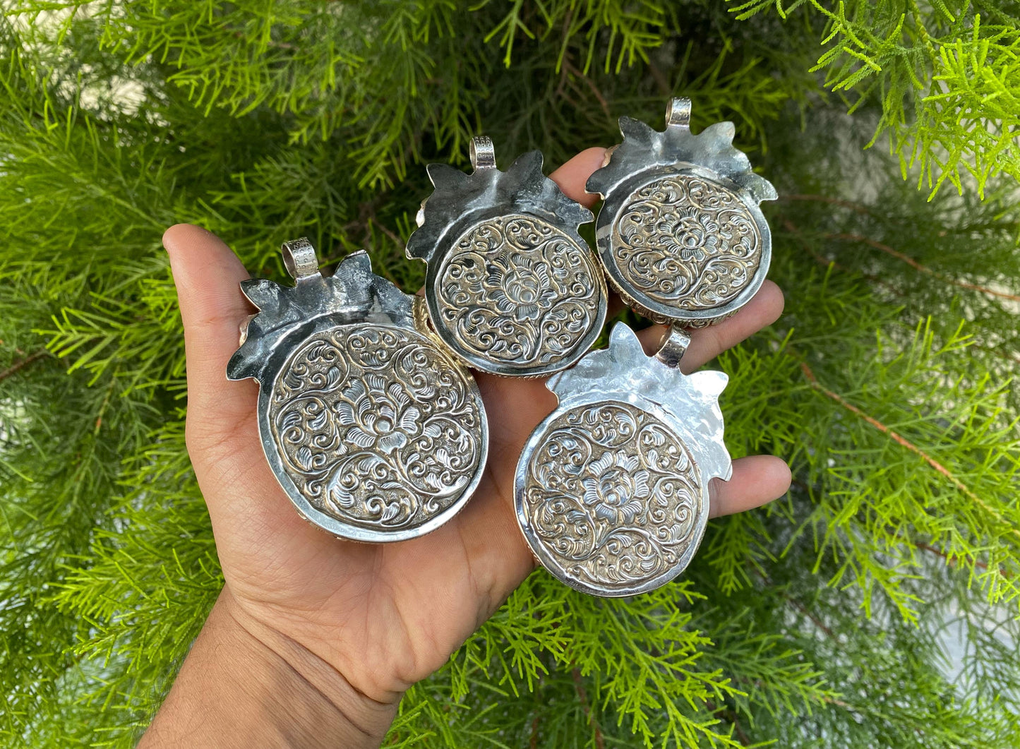 Large Raw Spiny Oyster Tibetan Silver Pendant, Southwestern Jewelry, for Men or Women, Bohemian Pendant, Anniversary Jewelry Gift