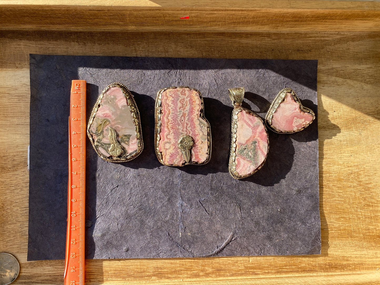 Large Raw Rhodochrosite Natural Stone Tibetan Silver Pendant, Heart Chakra Necklace Pendant, Women's or Men's Jewelry, Pink Stone Pendant