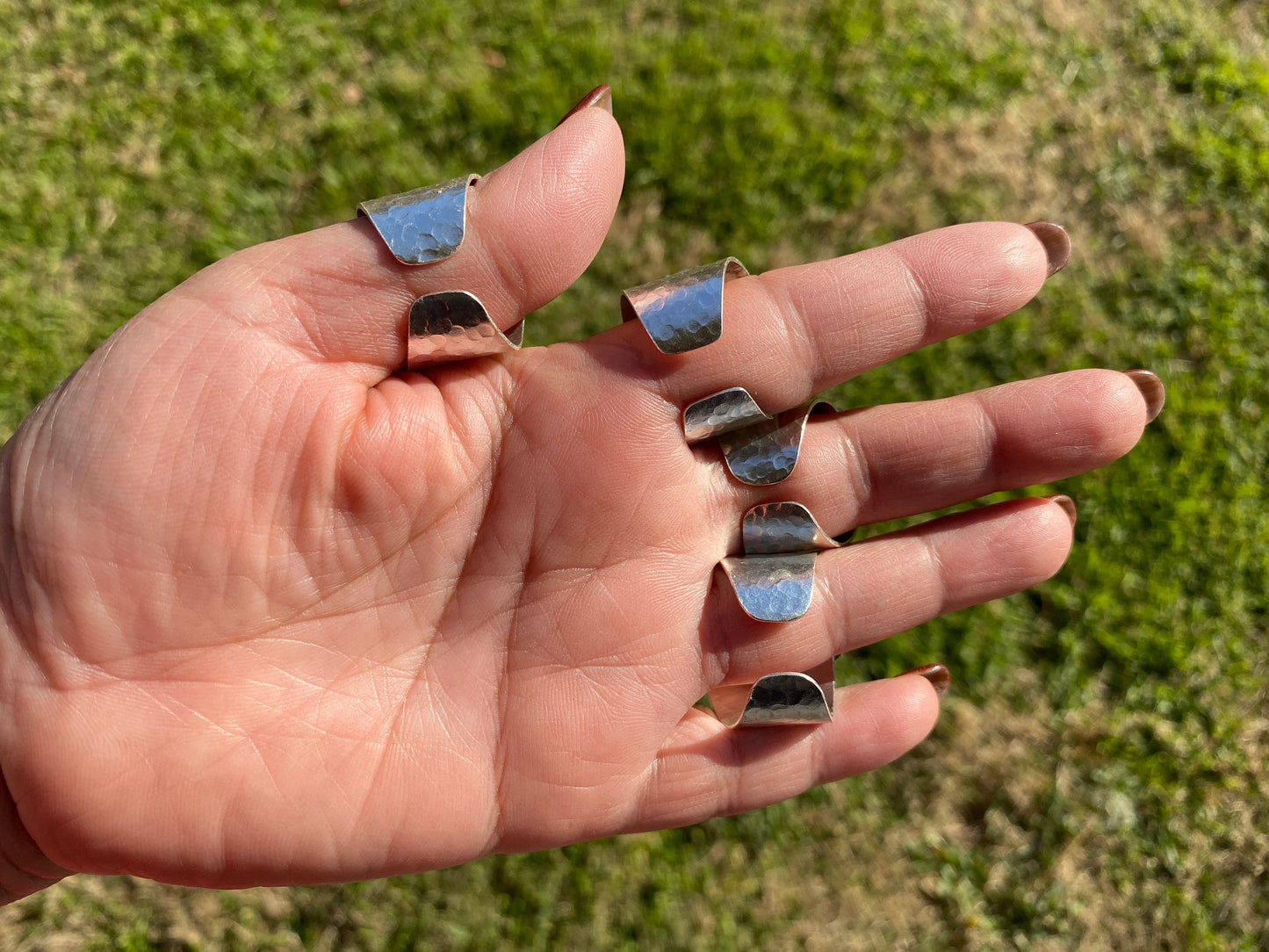 Larimar Two Tone Big Adjustable Ring, Brushed Gold & Silver Overlay, Natural Gemstone Ring, Statement Ring, Bridesmaid Gift, Hammered Ring