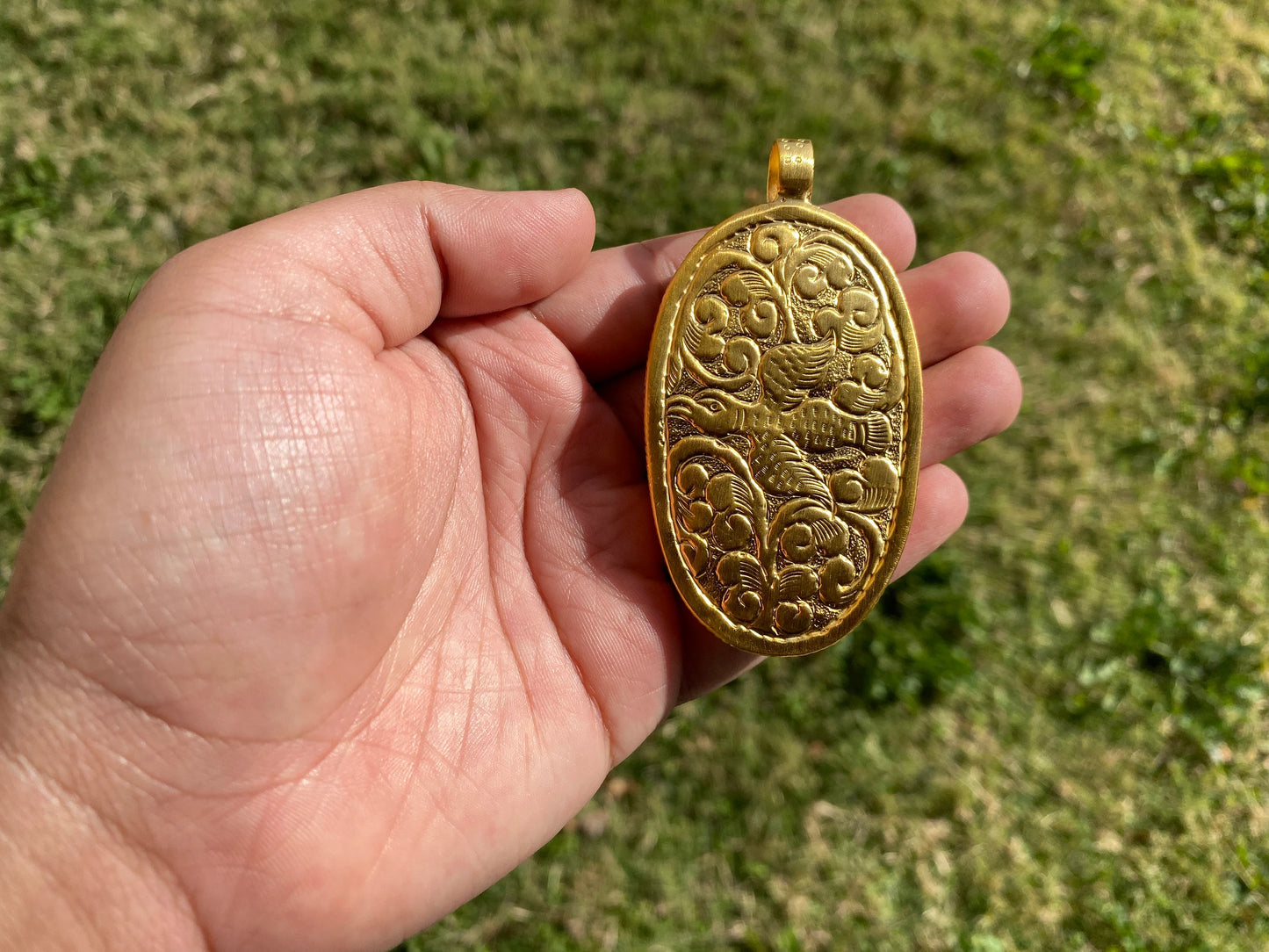 Leo Zodiac Symbol with Om, Bone 18k Matte Gold Overlay with Anti Tarnish Pendant, Horoscope Pendant, Zodiac Sign, Unisex, Astrology Jewelry