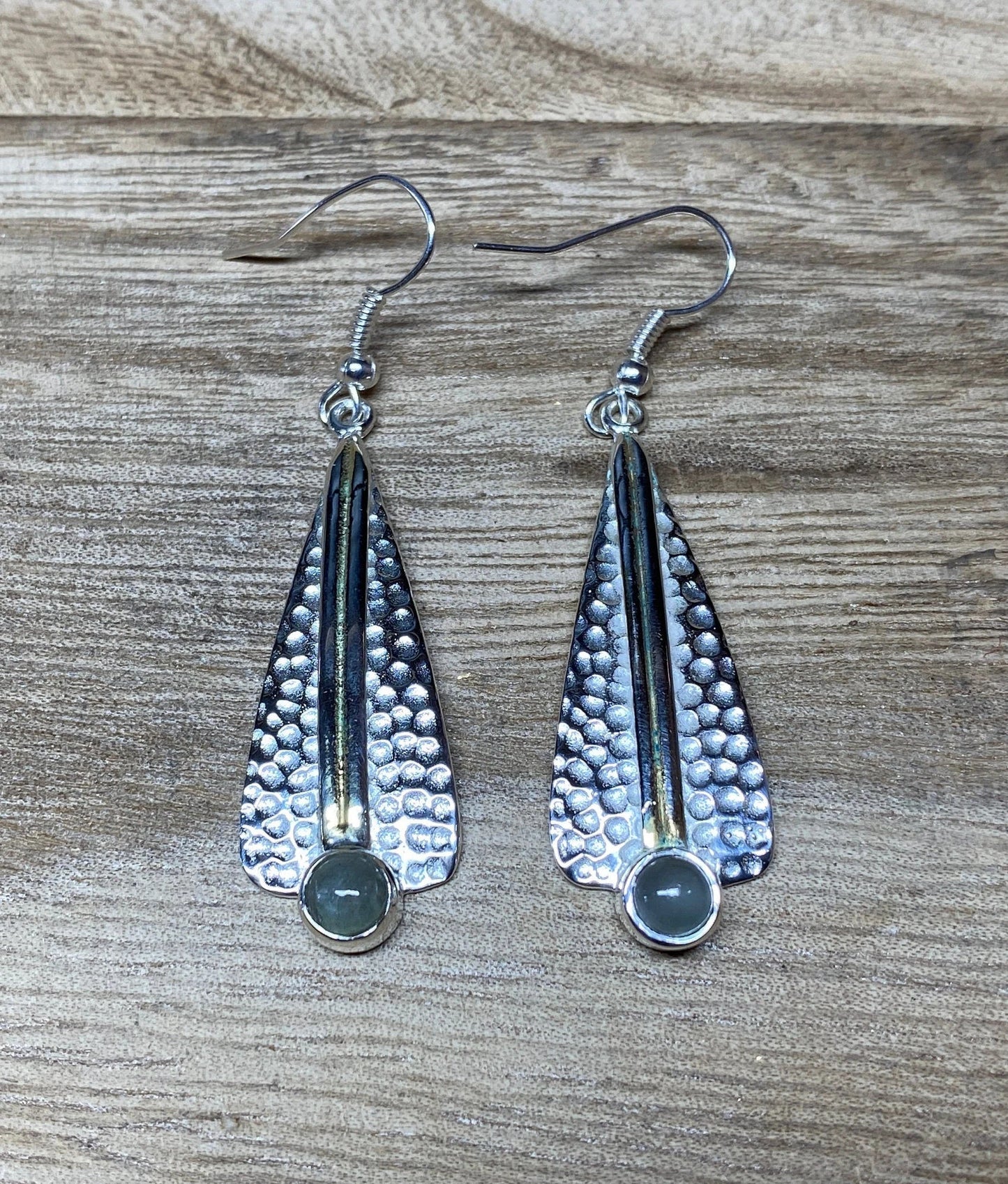 Light Weight Silver Overlay Earrings, Natural Gemstone, Faceted Blue Topaz, Peridot, Moonstone, Black Onyx, Amethyst, Birthstone Earring