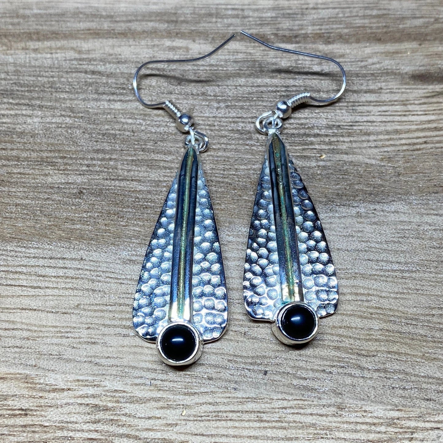 Light Weight Silver Overlay Earrings, Natural Gemstone, Faceted Blue Topaz, Peridot, Moonstone, Black Onyx, Amethyst, Birthstone Earring
