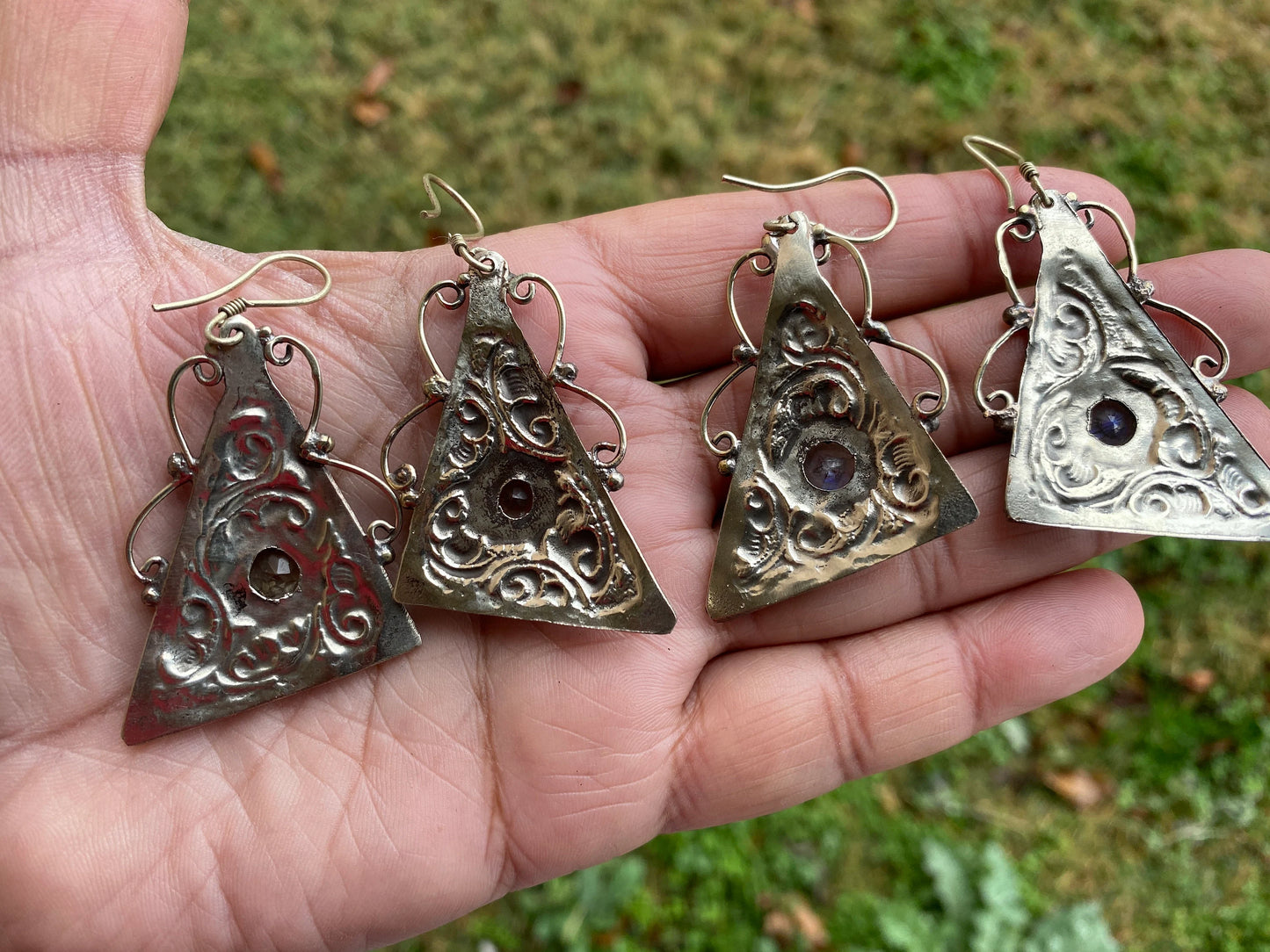 Light Weight Tibetan Silver Earrings, Citrine or Moonstone Gemstone, Birthstone Earring, Birthday Gift, Dangle Earrings, Bridesmaid Jewelry