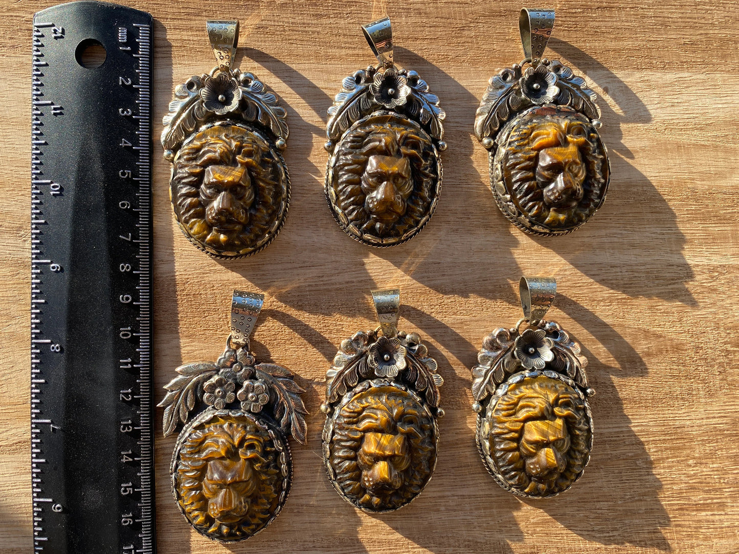 Lion Head Tiger Eye Natural Stone Tibetan Silver Pendant, Hand Carved Lion Pendant, Animal Lover's Jewelry, Crystal Pendant, Animal Pendant