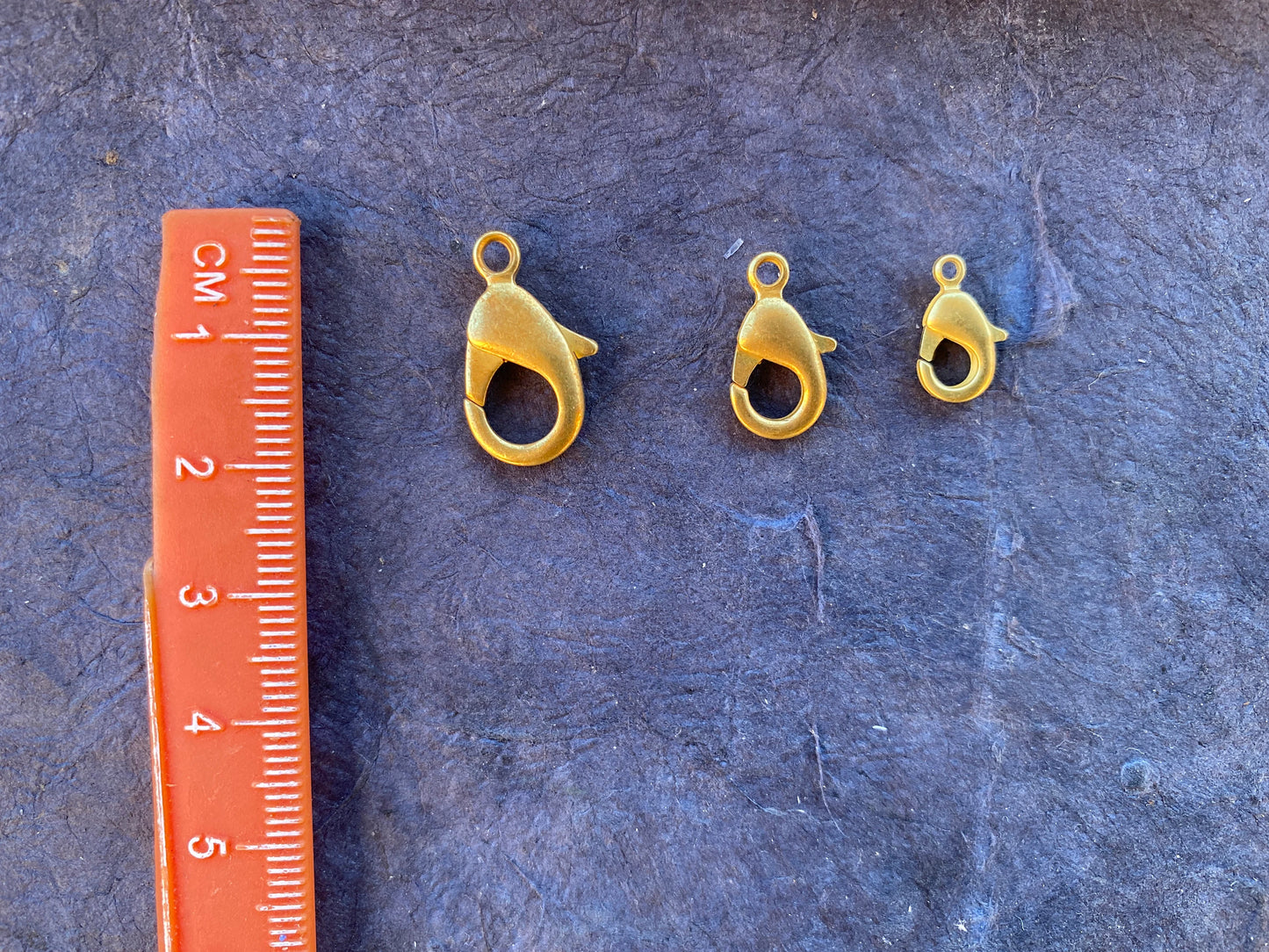 Lobster Clasps High Quality 18K Brushed Gold Overlay with Anti Tarnish, Large, Medium or Small Claw Clasp, Necklace Closures, Gold Findings
