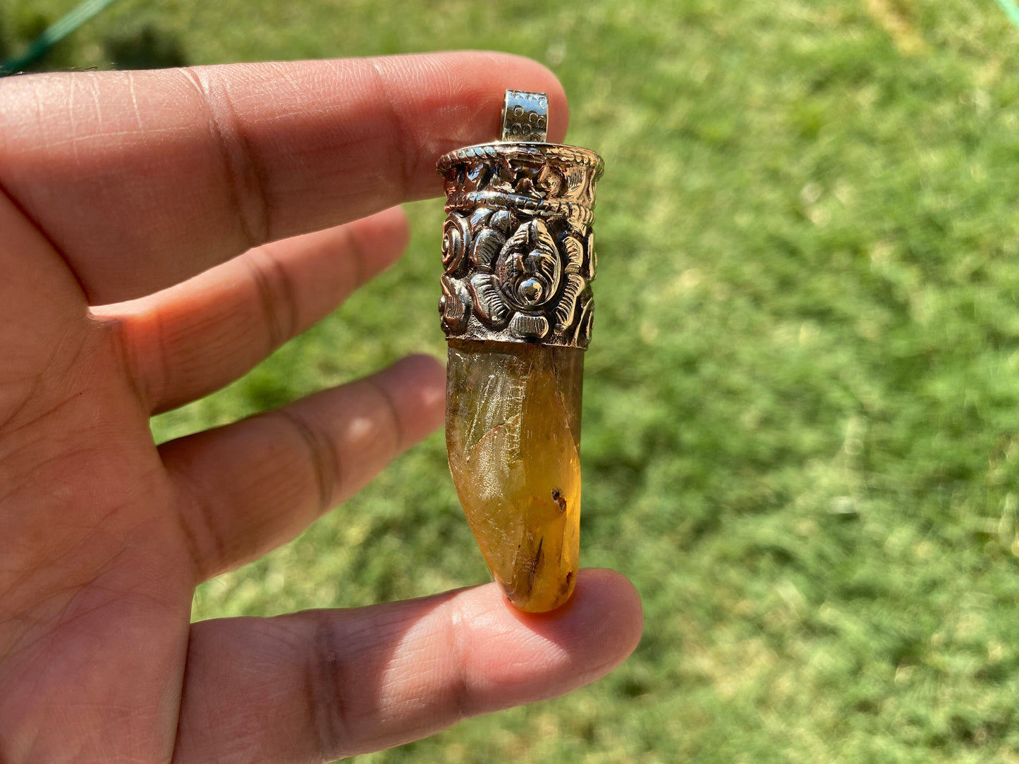 Long Shapes Raw Baltic Amber Tibetan Silver Pendant, Amber jewelry, Amber Jewelry, Rough Amber, Genuine Baltic Amber, Metaphysical, Bohemian