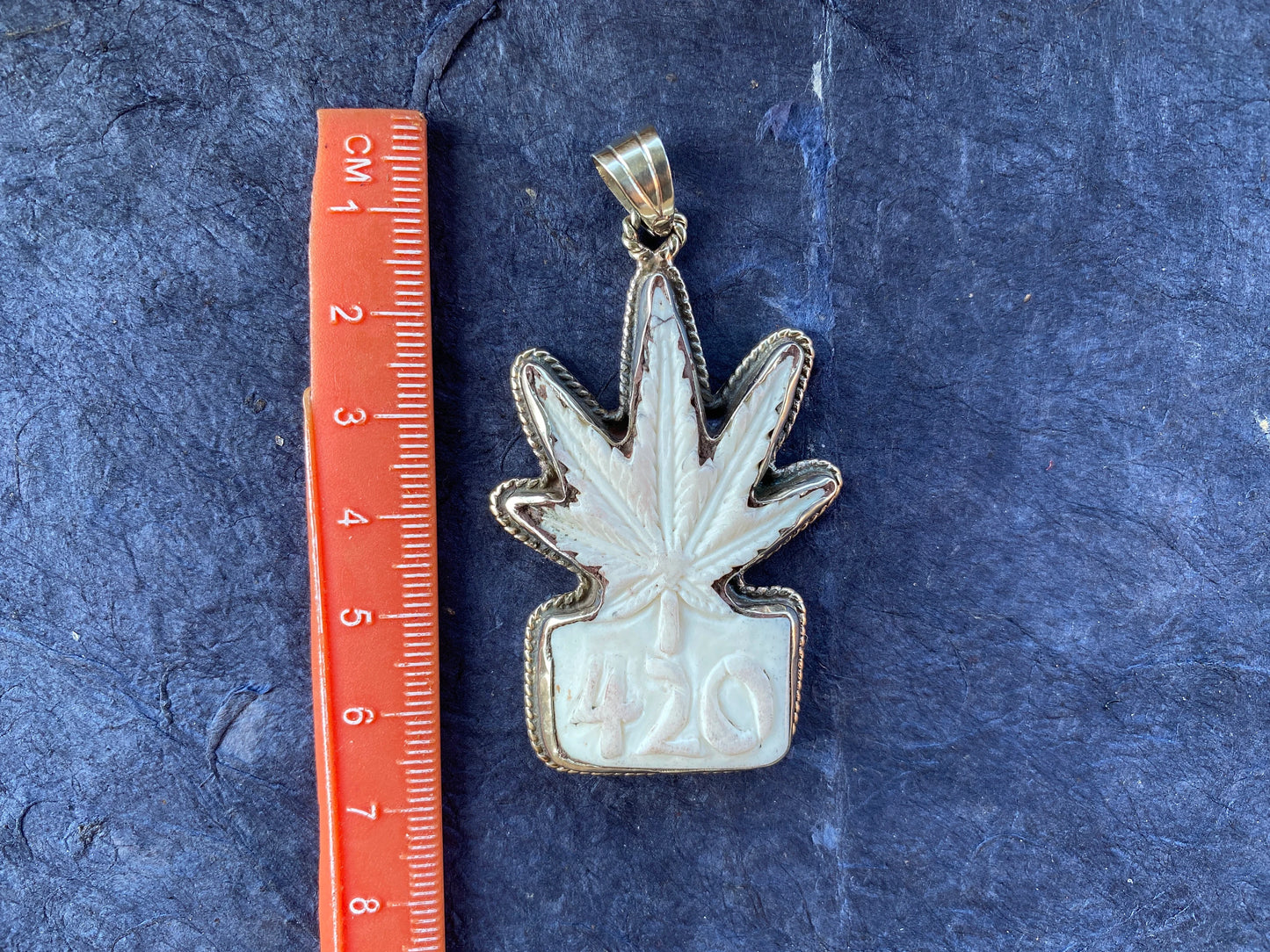 Marijuana Leaf Buffalo Bone Tibetan Silver Pendant, Weed Leaf Jewelry for Men or Women, Unisex Jewelry, Cannabis Leaf 420 Jewelry, Boho