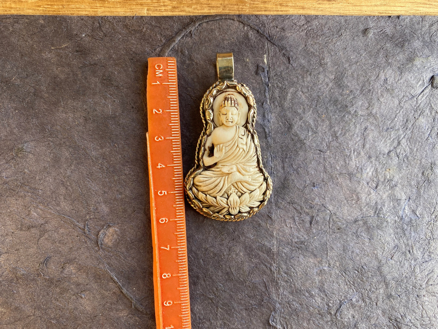 Meditating Buddha Tibetan Silver Pendant, Buffalo Bone Healing Yoga Jewelry, Tranquility Pendant, Spiritual Jewelry, Buddha Bone Pendant