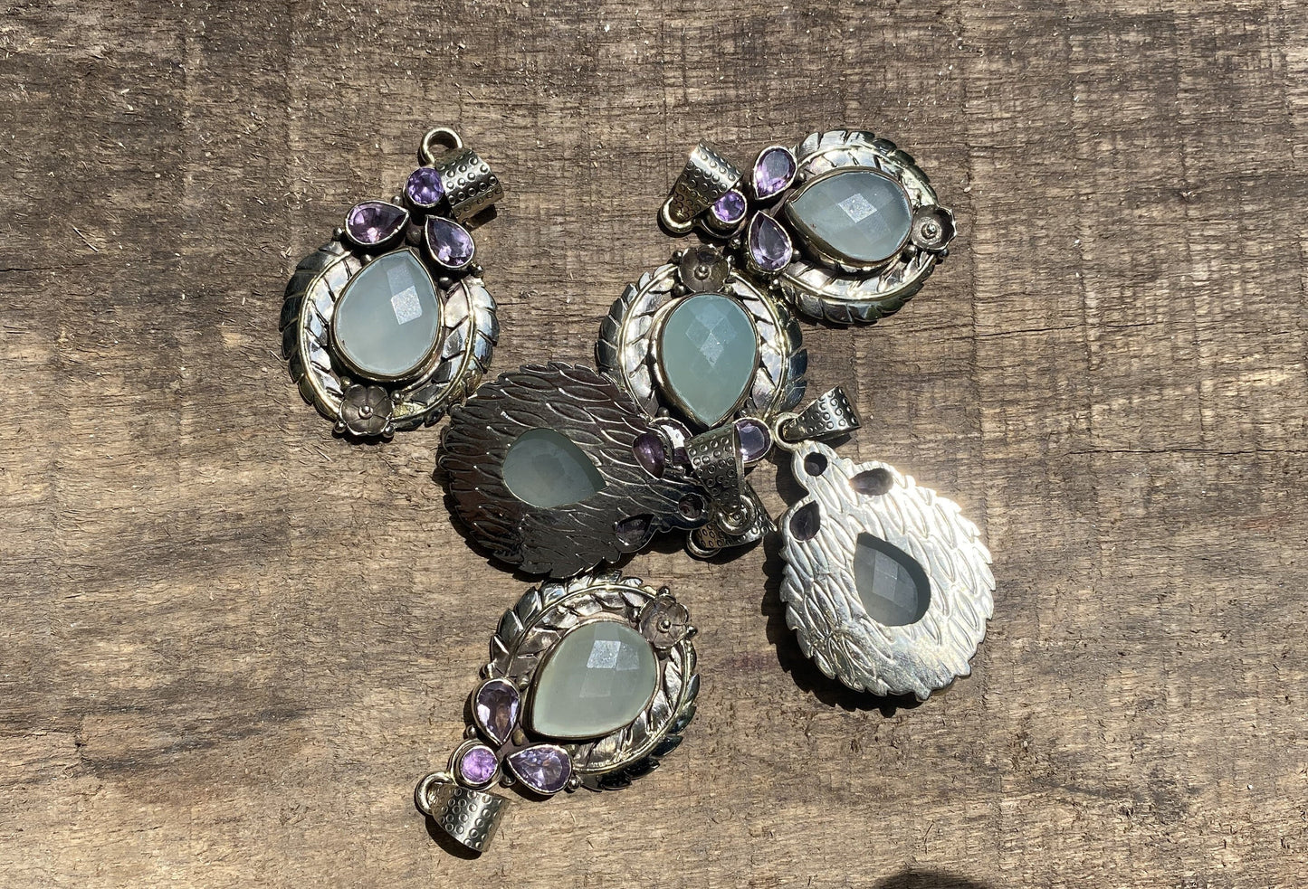 Natural Chalcedony Gemstone Pendant, Pendant for Daily Wear, Amethyst Pendant, Healing Pendant, Happiness Pendant, Perfect Gift.