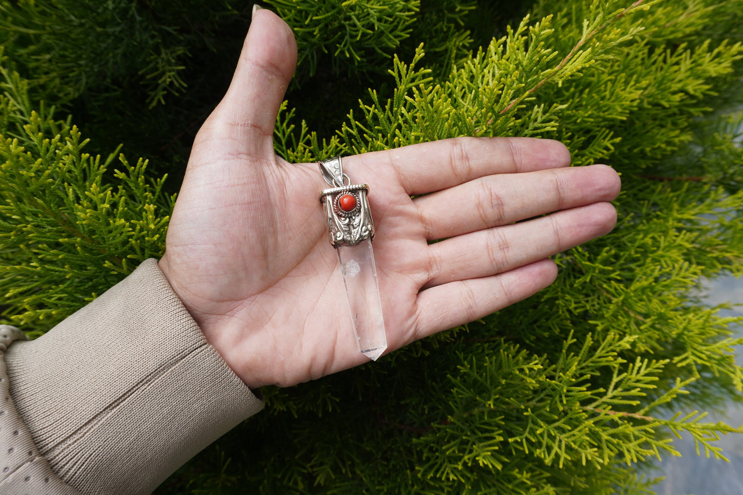 Unique Cross Shaped Pendants for daily wear, Handmade Tibetan Silver Pendant, Natural Gemstone Pendant, Floral Design, Aesthetic Gift ideas.
