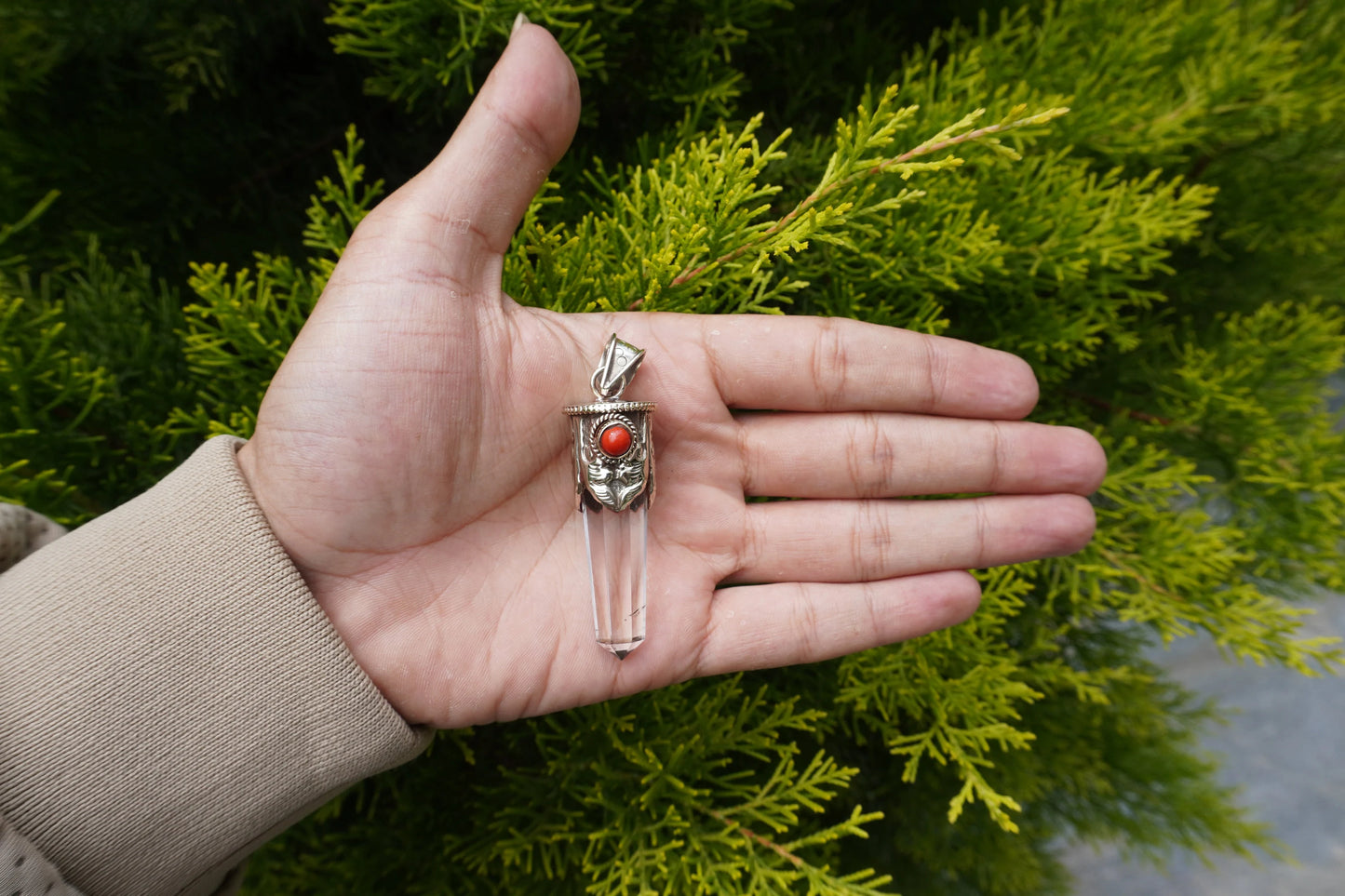 Unique Cross Shaped Pendants for daily wear, Handmade Tibetan Silver Pendant, Natural Gemstone Pendant, Floral Design, Aesthetic Gift ideas.